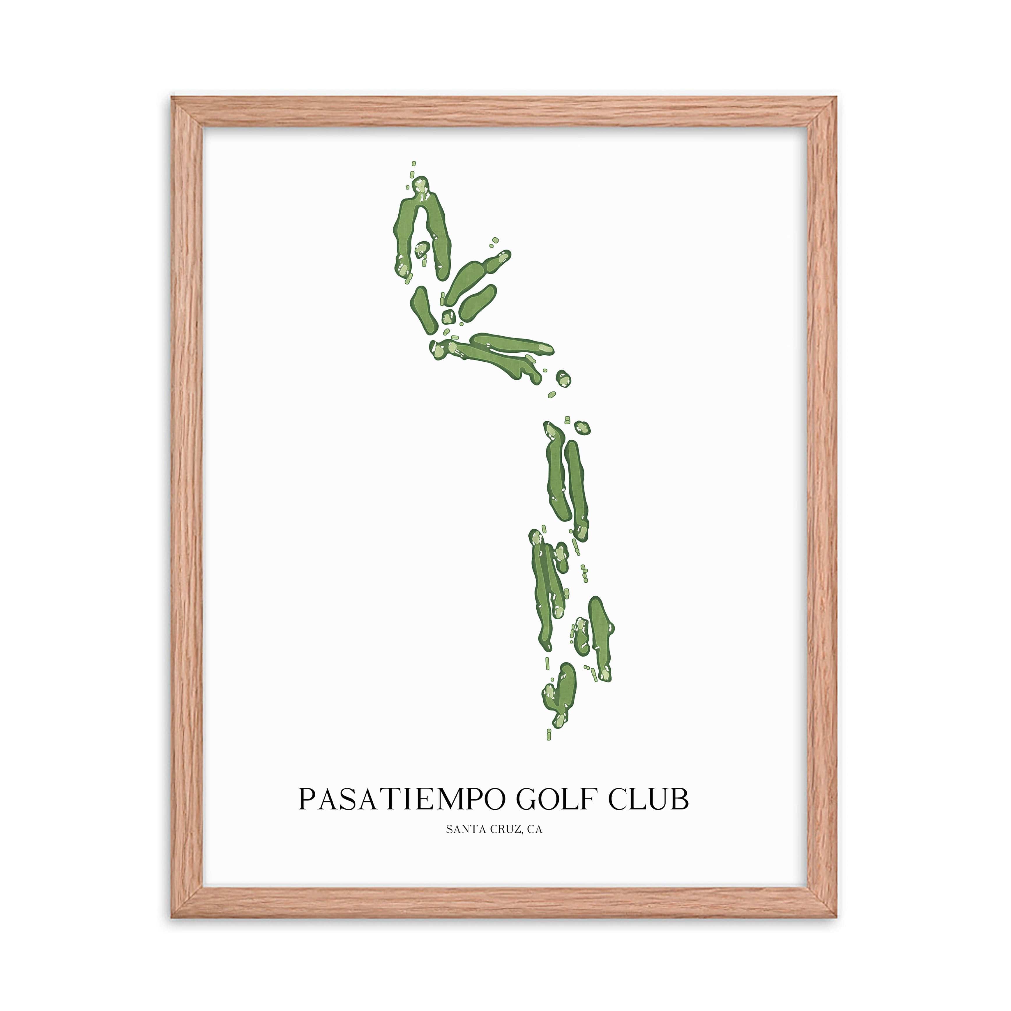The 19th Hole Golf Shop - Golf Course Prints - Pasatiempo Golf Club Golf Course Map Golf Map