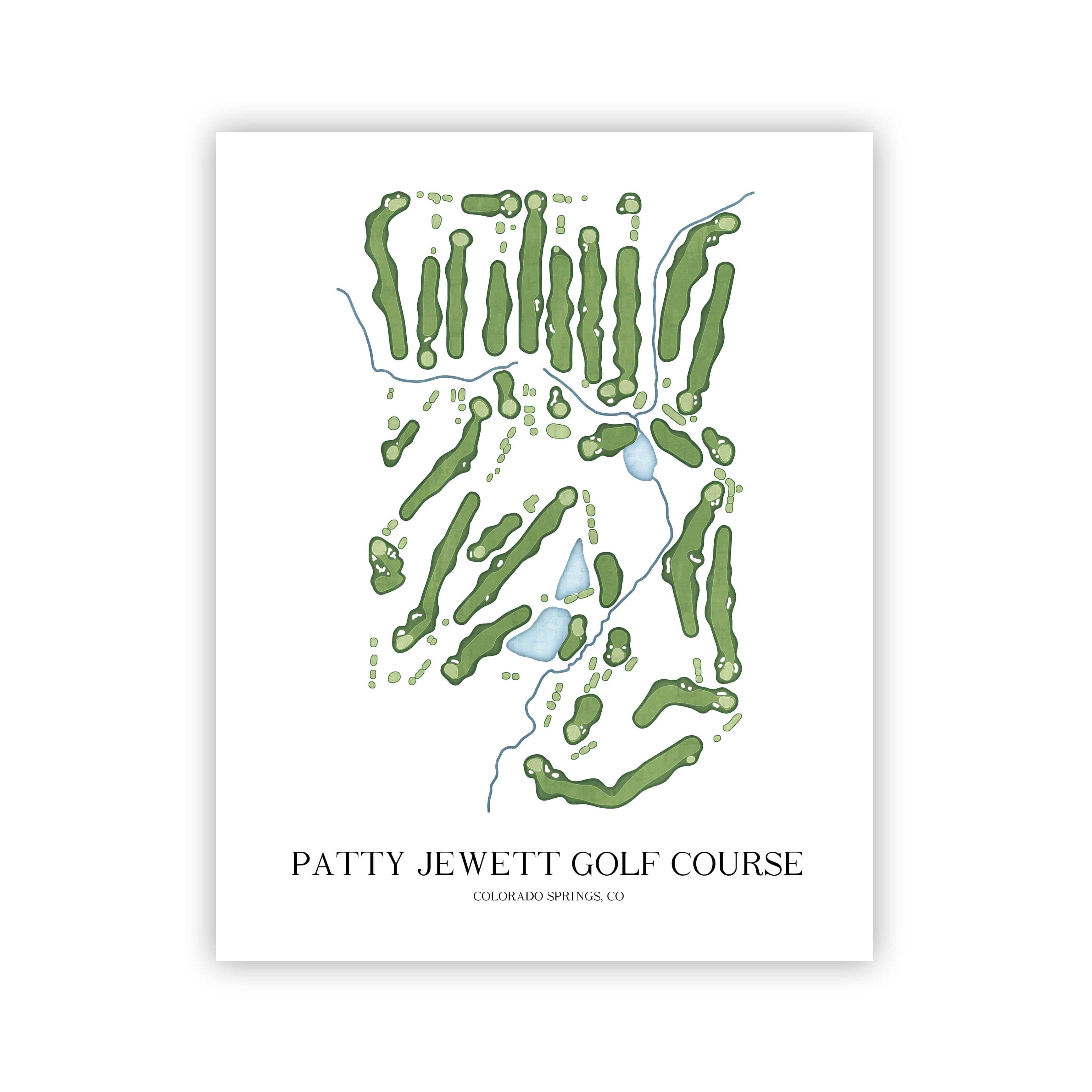The 19th Hole Golf Shop - Golf Course Prints - Patty Jewett Golf Course Golf Course Map Golf Map