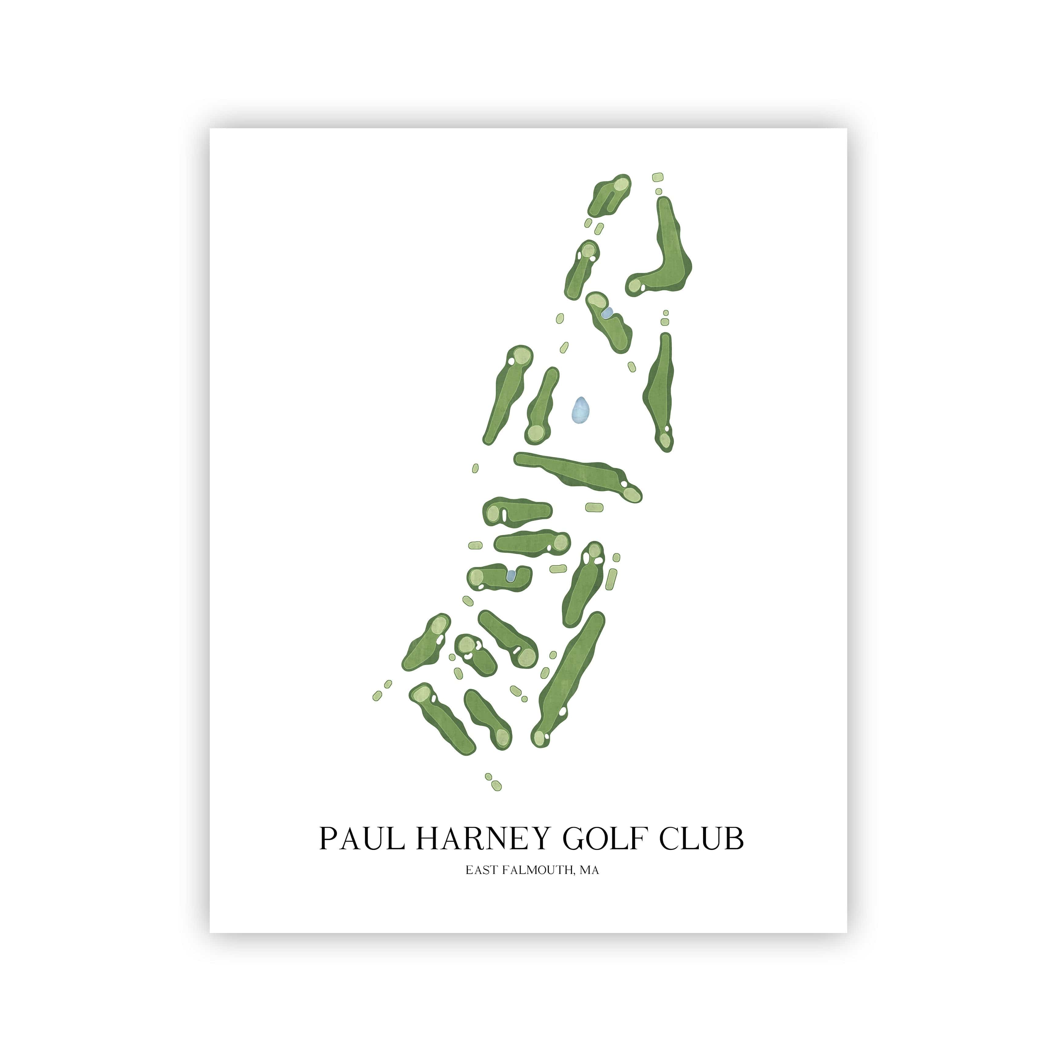 The 19th Hole Golf Shop - Golf Course Prints - Paul Harney Golf Club Golf Course Map Golf Map