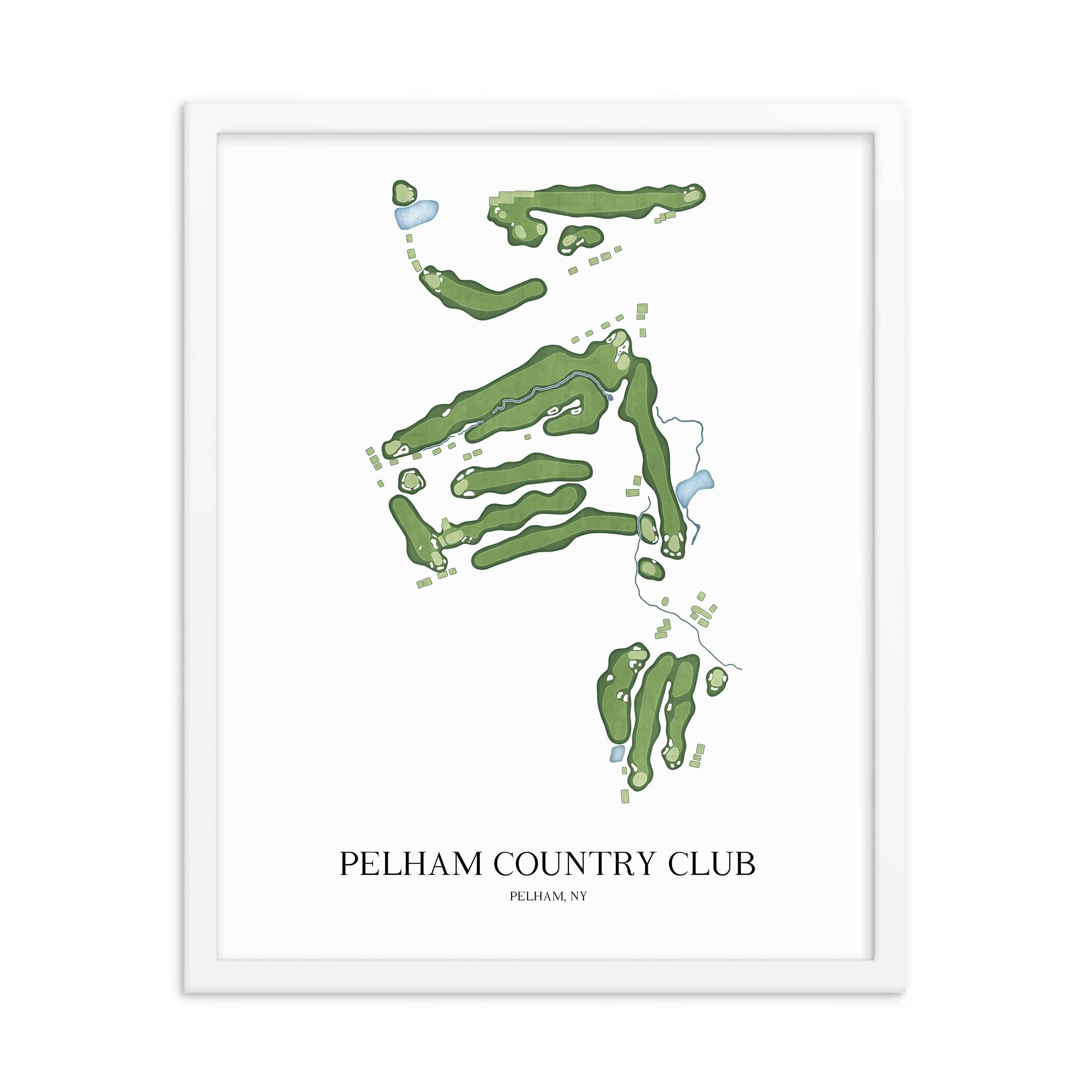 The 19th Hole Golf Shop - Golf Course Prints - Pelham Country Club Golf Course Map Golf Map