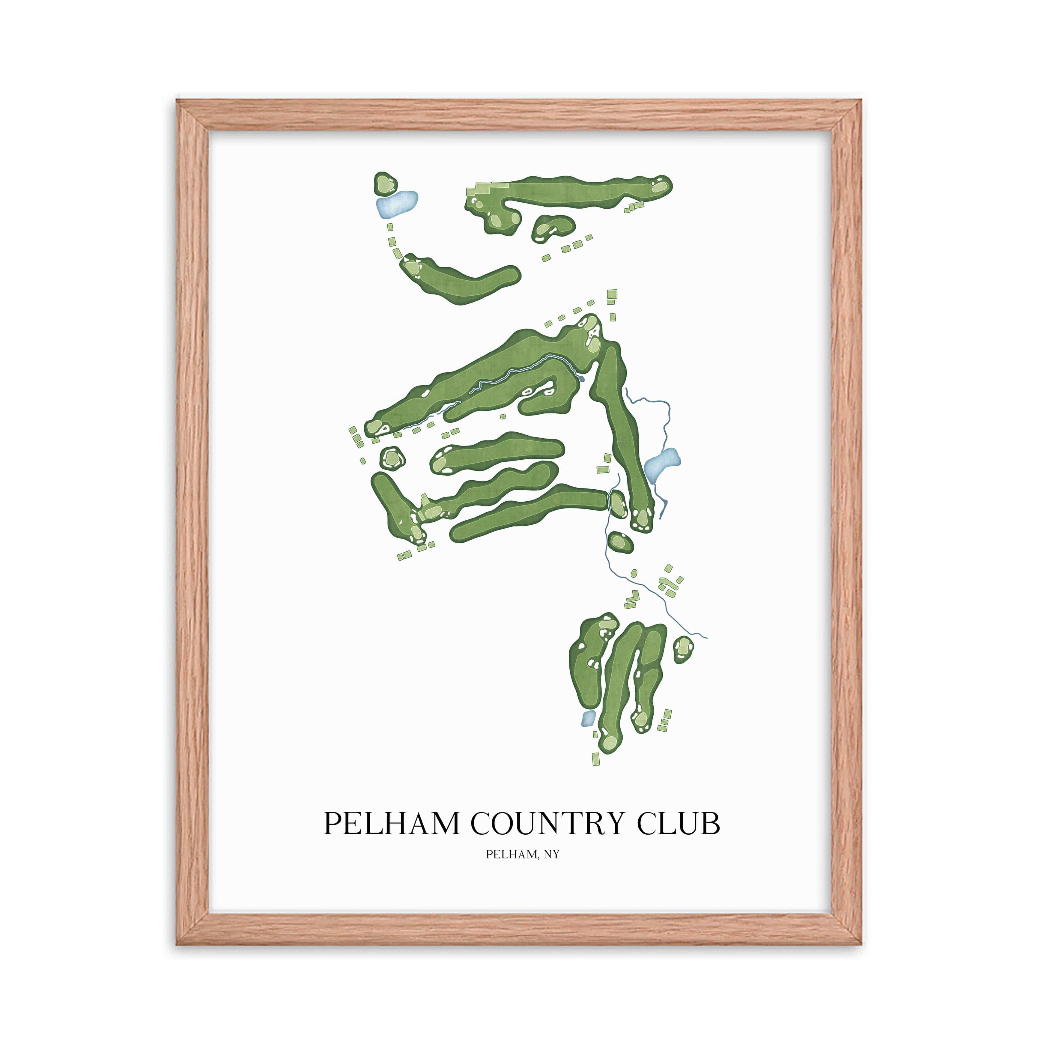 The 19th Hole Golf Shop - Golf Course Prints - Pelham Country Club Golf Course Map Golf Map