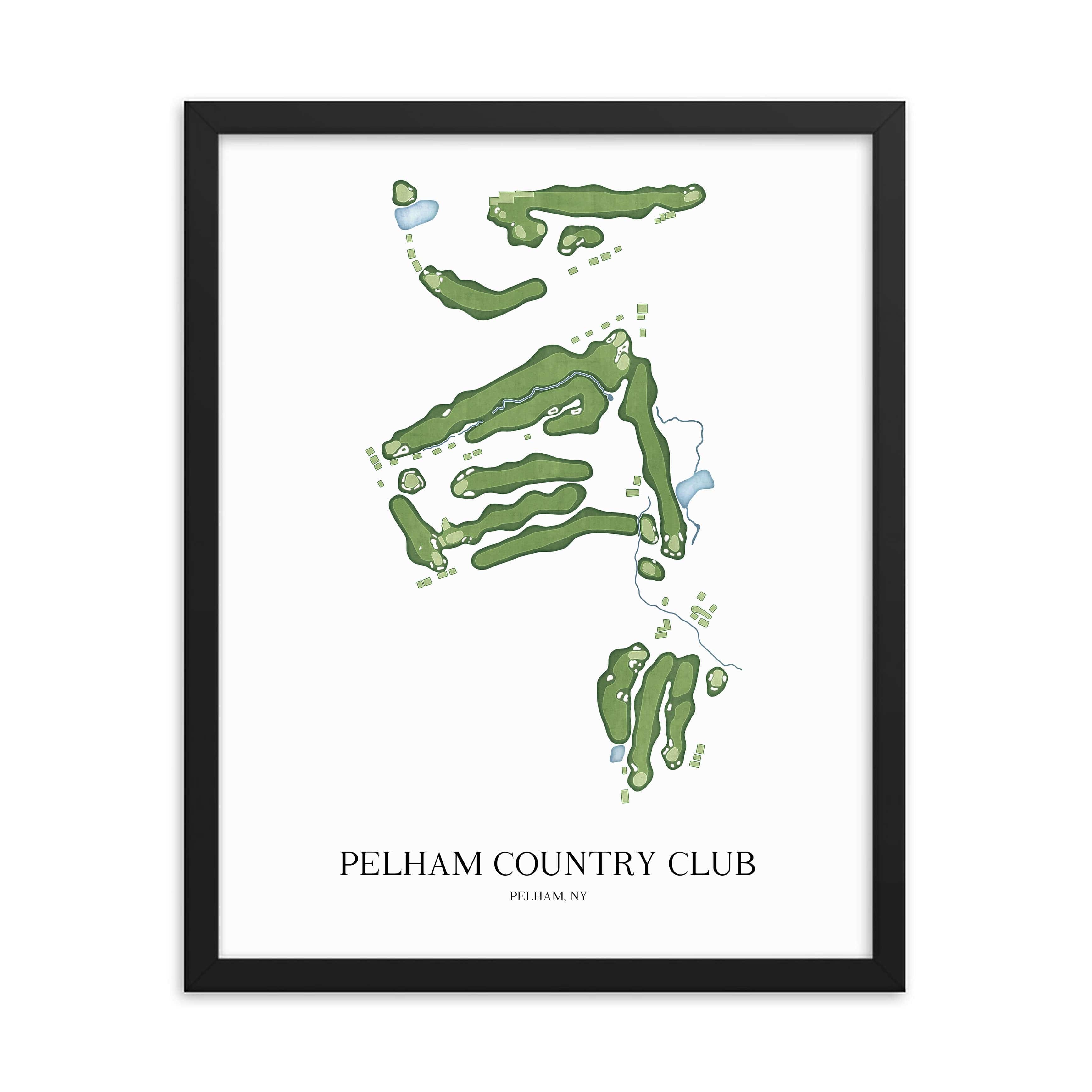 The 19th Hole Golf Shop - Golf Course Prints - Pelham Country Club Golf Course Map Golf Map