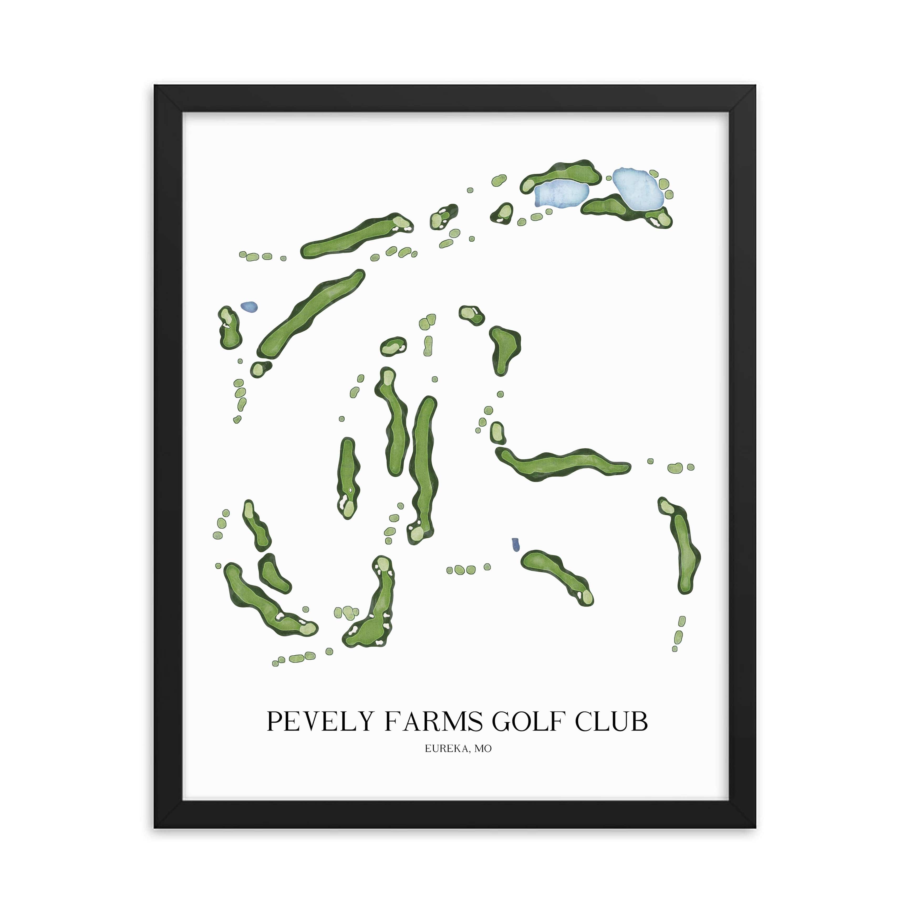 The 19th Hole Golf Shop - Golf Course Prints - Pevely Farms Golf Club Golf Course Map Golf Map