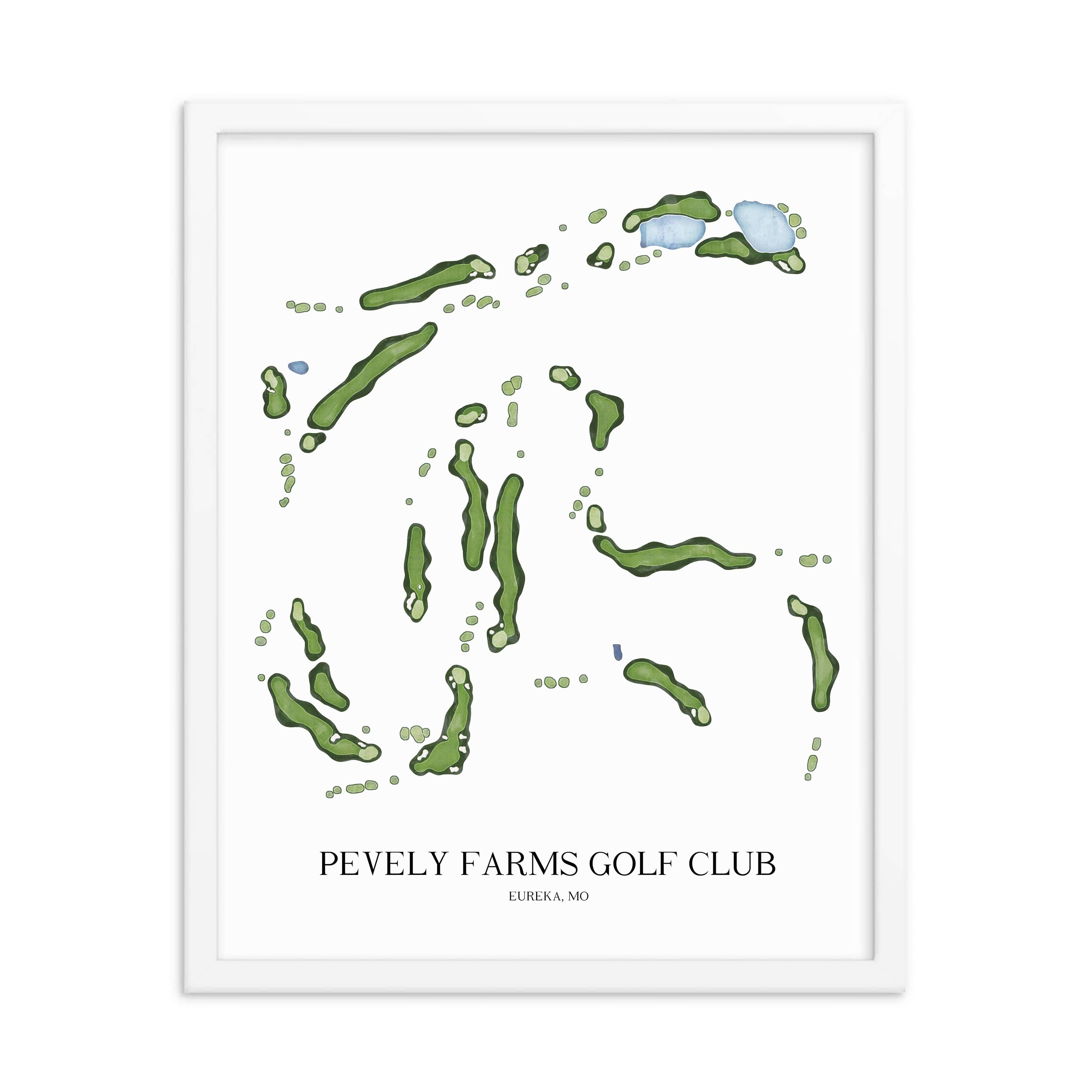 The 19th Hole Golf Shop - Golf Course Prints - Pevely Farms Golf Club Golf Course Map Golf Map