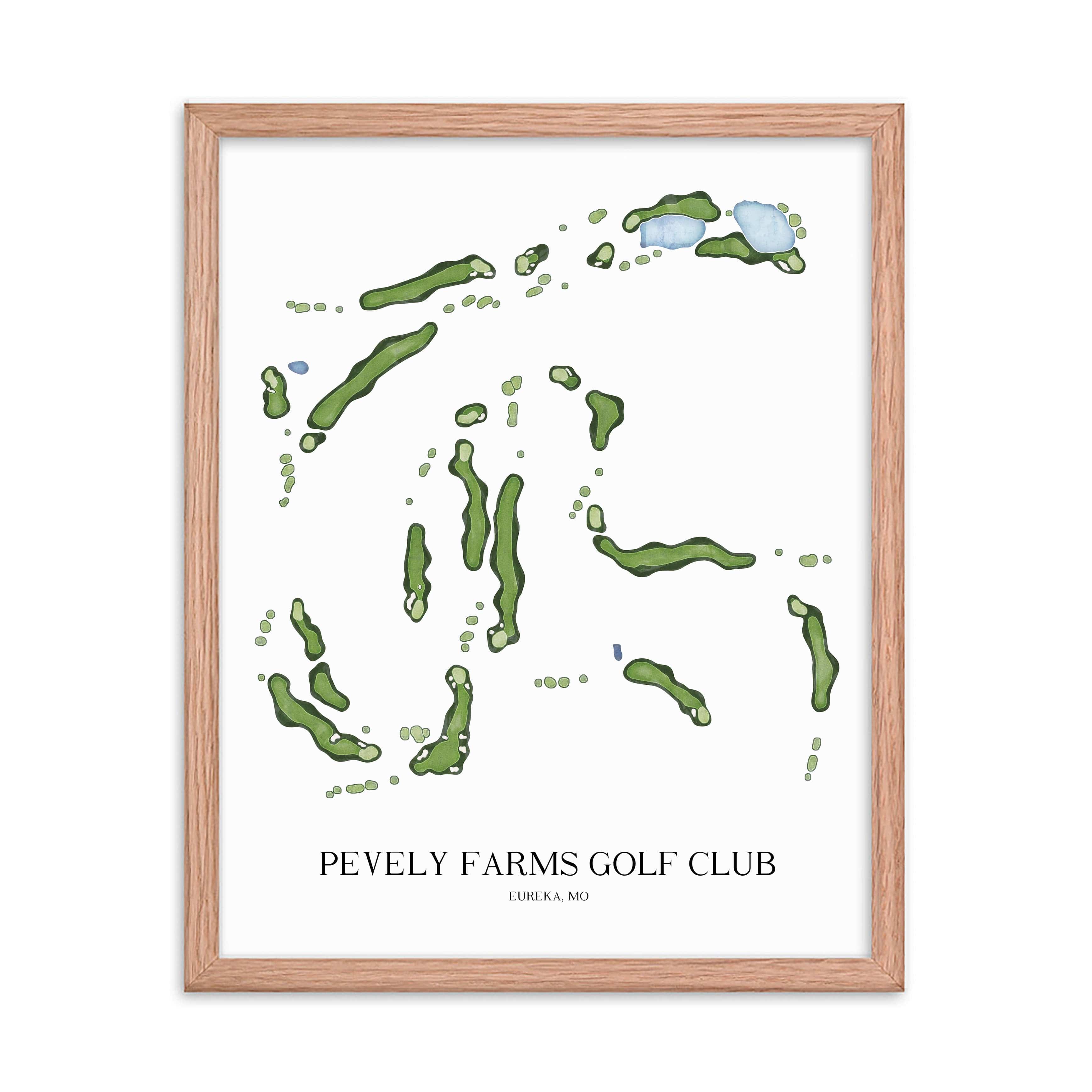 The 19th Hole Golf Shop - Golf Course Prints - Pevely Farms Golf Club Golf Course Map Golf Map