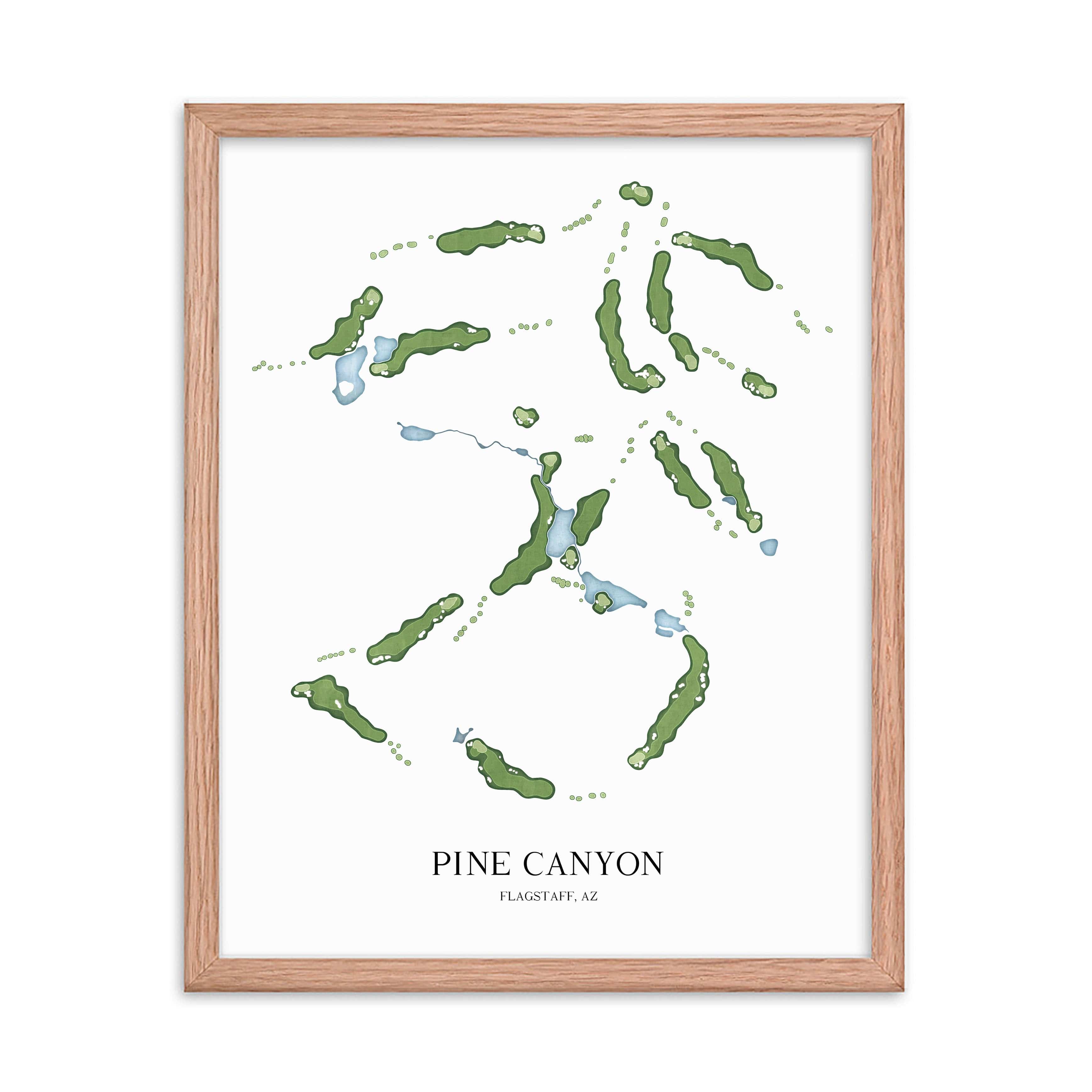 The 19th Hole Golf Shop - Golf Course Prints - Pine Canyon Golf Course Map Golf Map