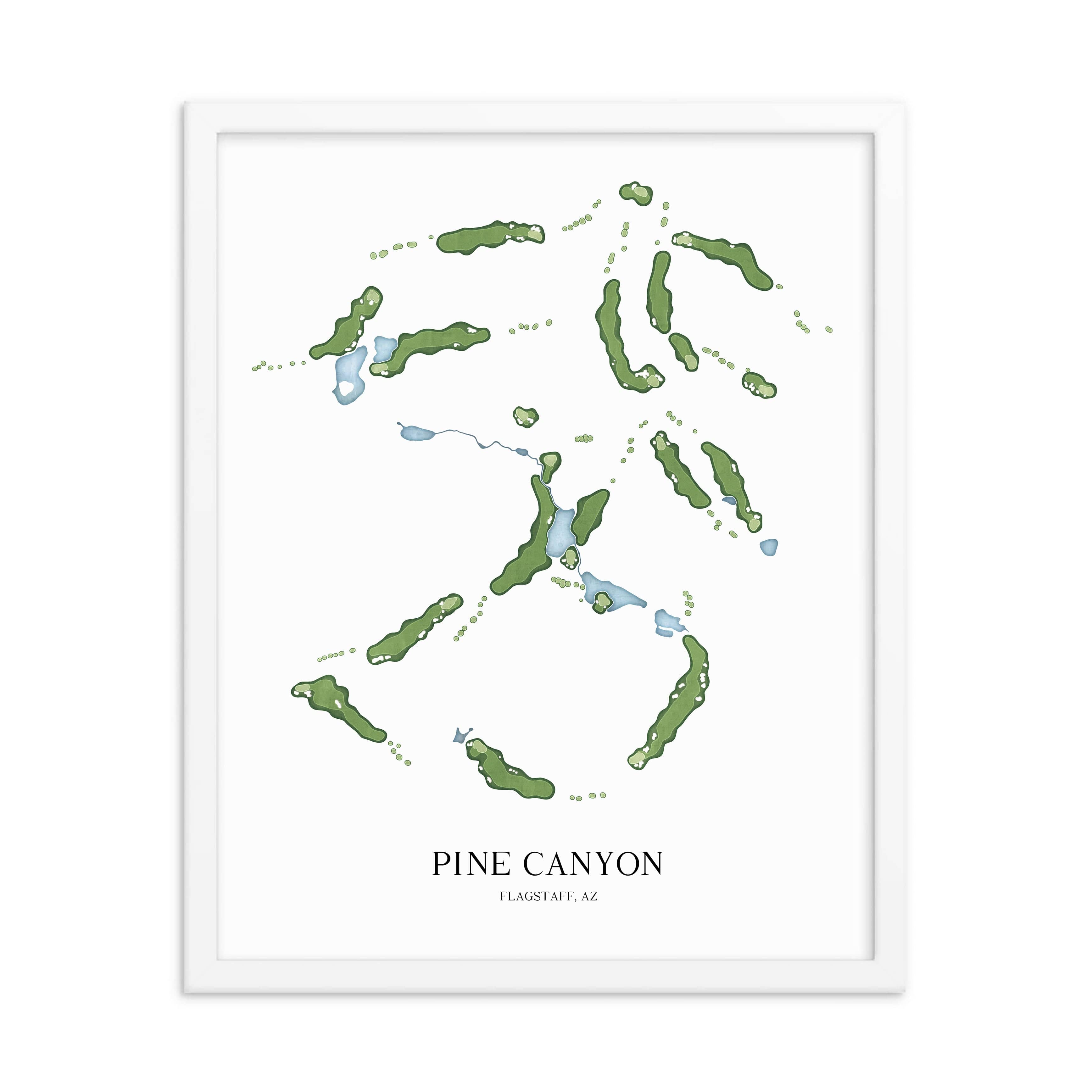 The 19th Hole Golf Shop - Golf Course Prints - Pine Canyon Golf Course Map Golf Map