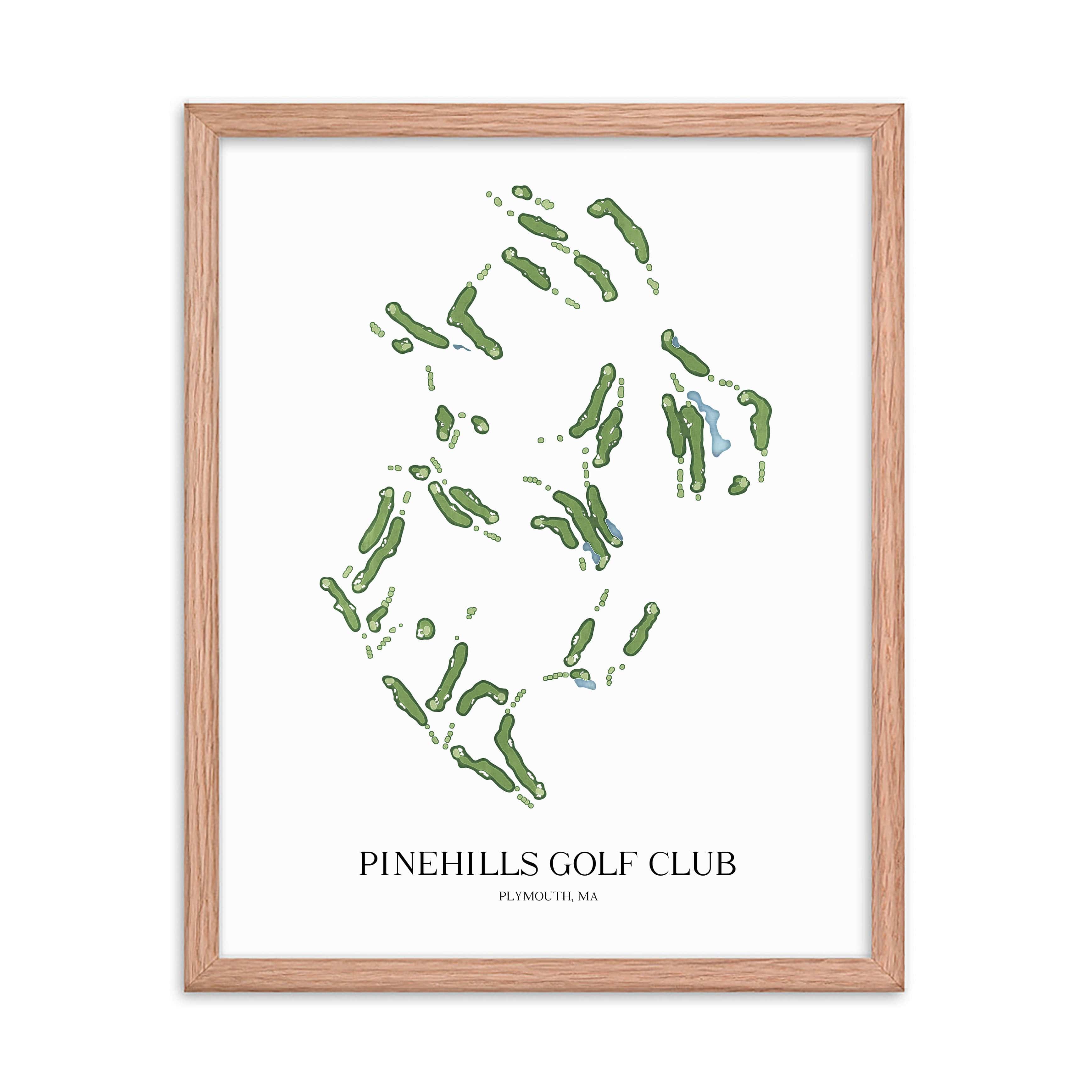 The 19th Hole Golf Shop - Golf Course Prints - Pinehills Golf Club Golf Course Map Golf Map