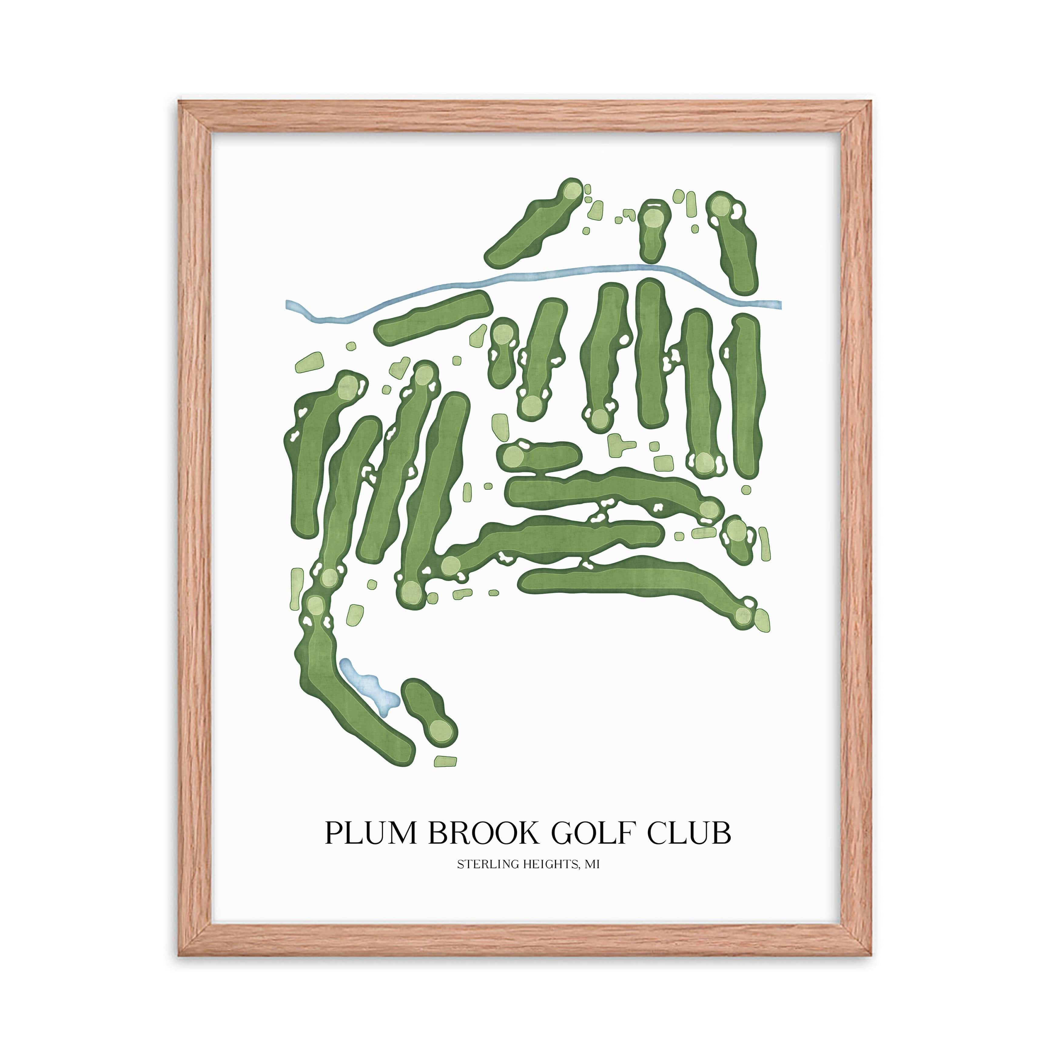 The 19th Hole Golf Shop - Golf Course Prints - Plum Brook Golf Club Golf Course Map Golf Map