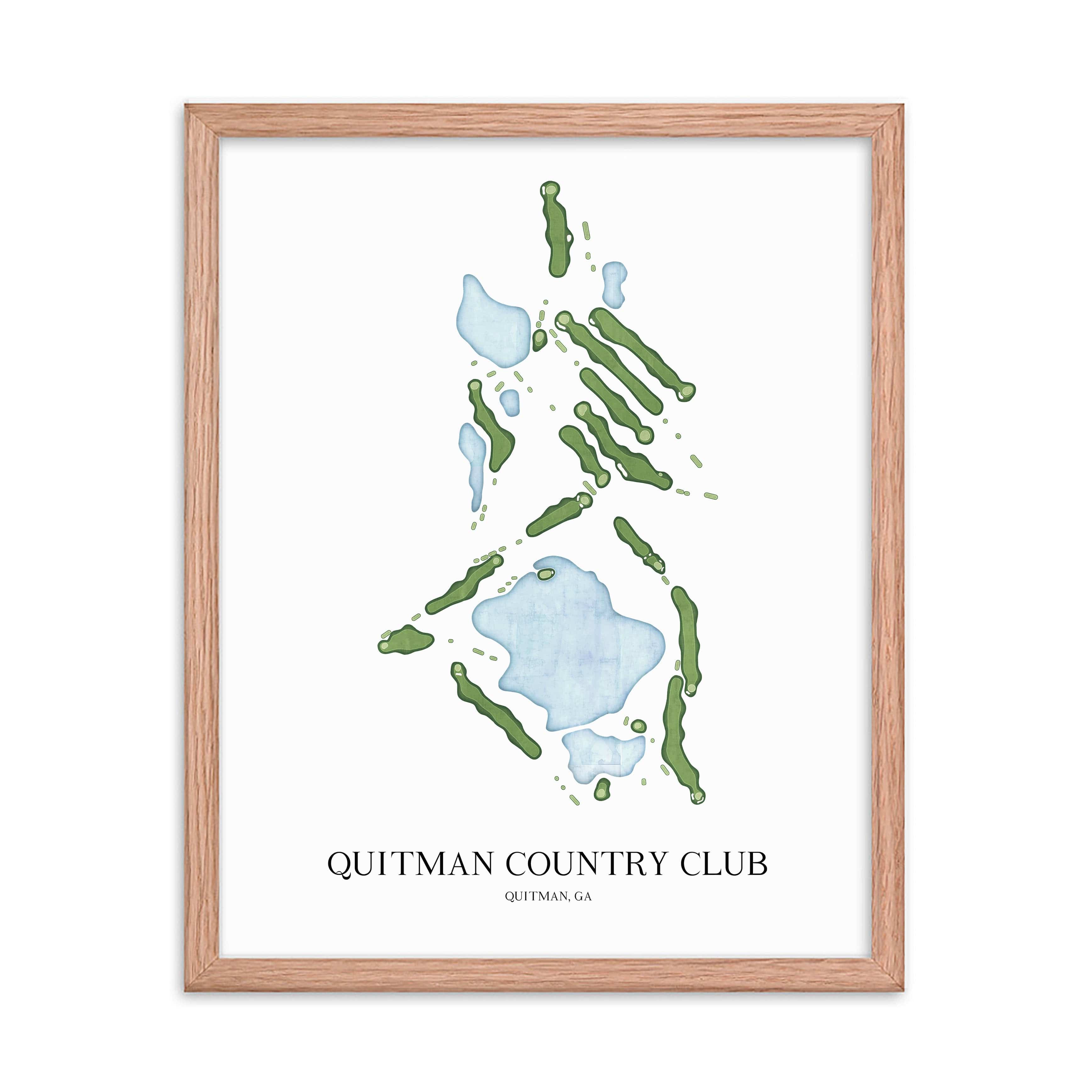 The 19th Hole Golf Shop - Golf Course Prints - Quitman Country Club Golf Course Map Golf Map