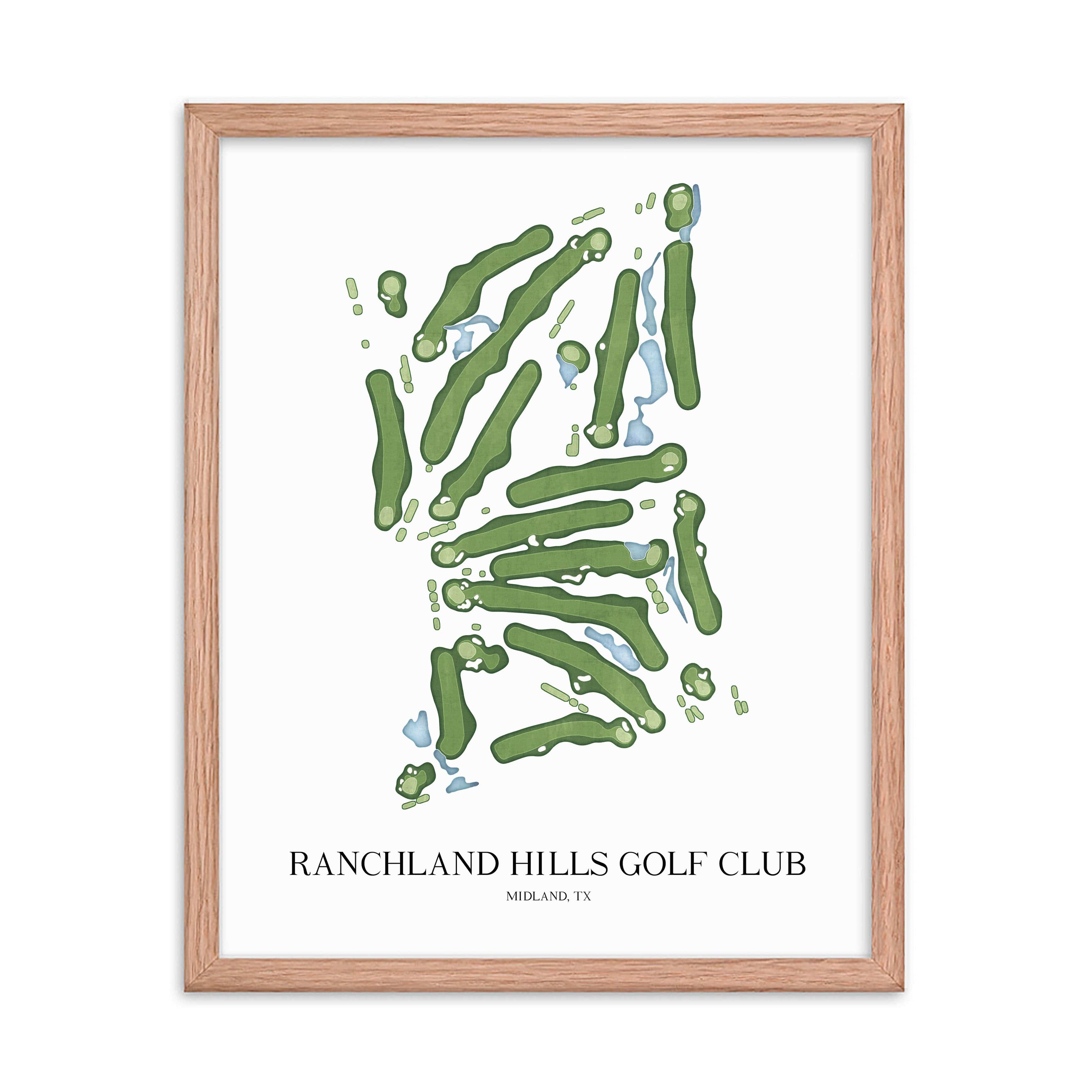 The 19th Hole Golf Shop - Golf Course Prints - Ranchland Hills Golf Club Golf Course Map Golf Map