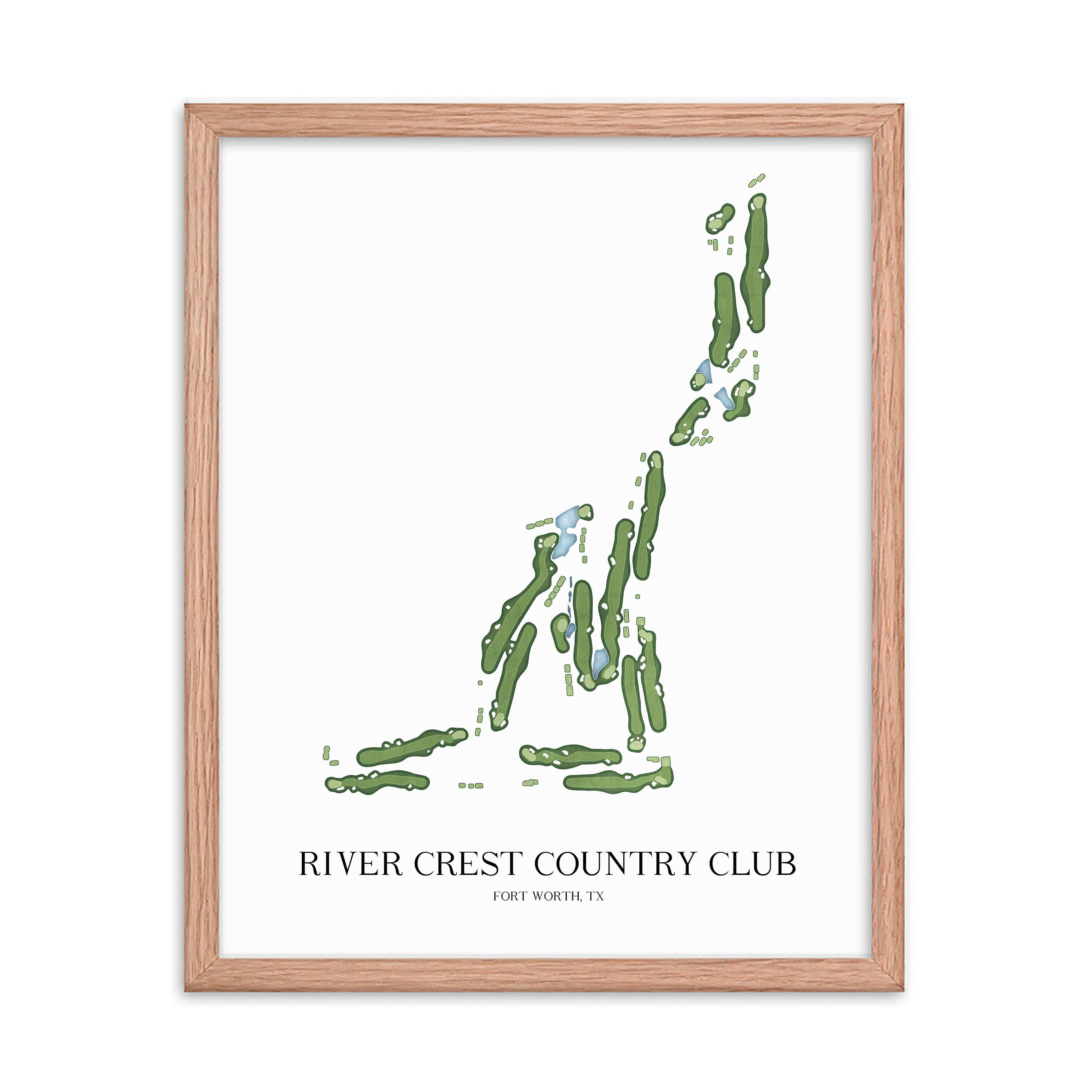 The 19th Hole Golf Shop - Golf Course Prints - River Crest Country Club Golf Course Map Golf Map