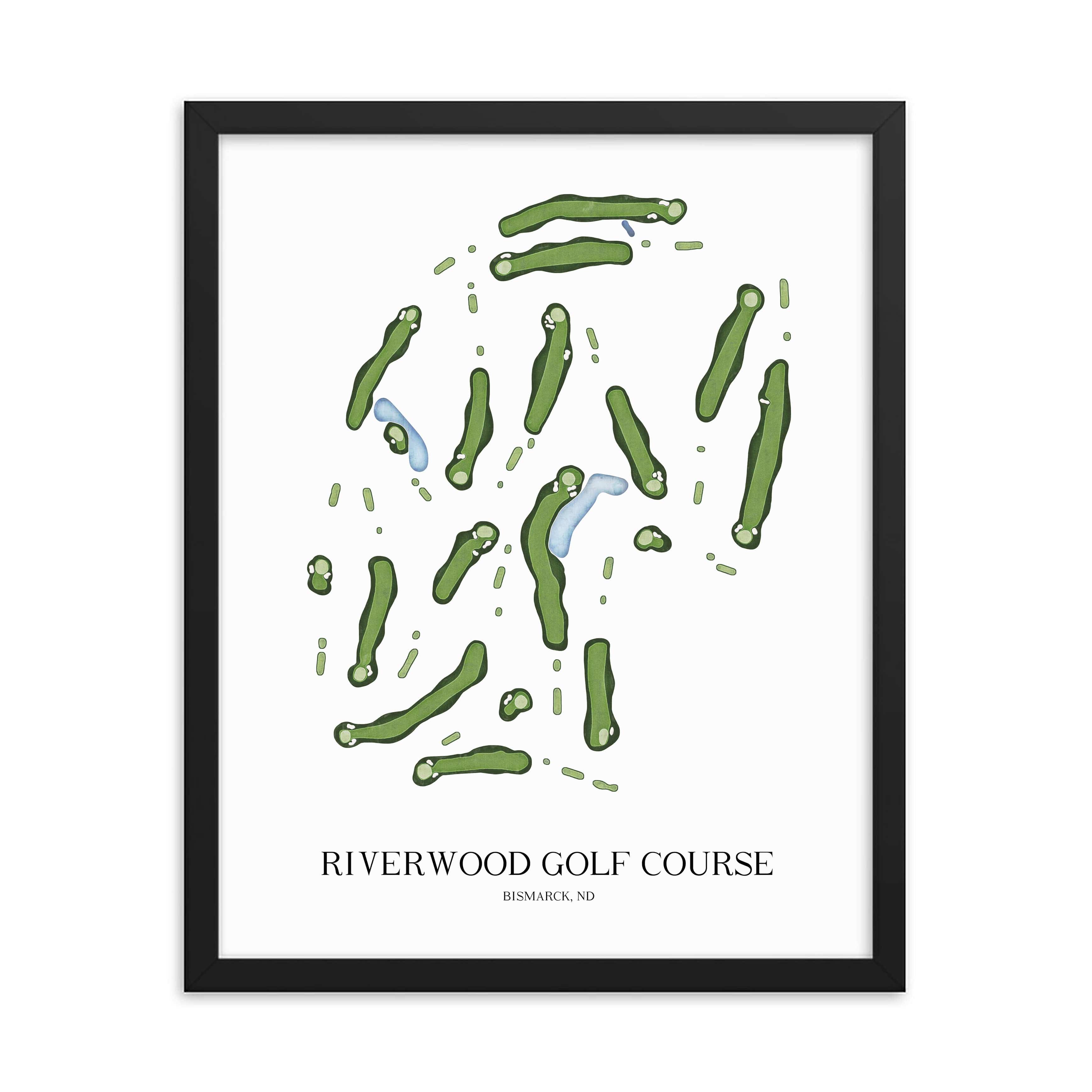 The 19th Hole Golf Shop - Golf Course Prints - Riverwood Golf Course Golf Course Map Golf Map