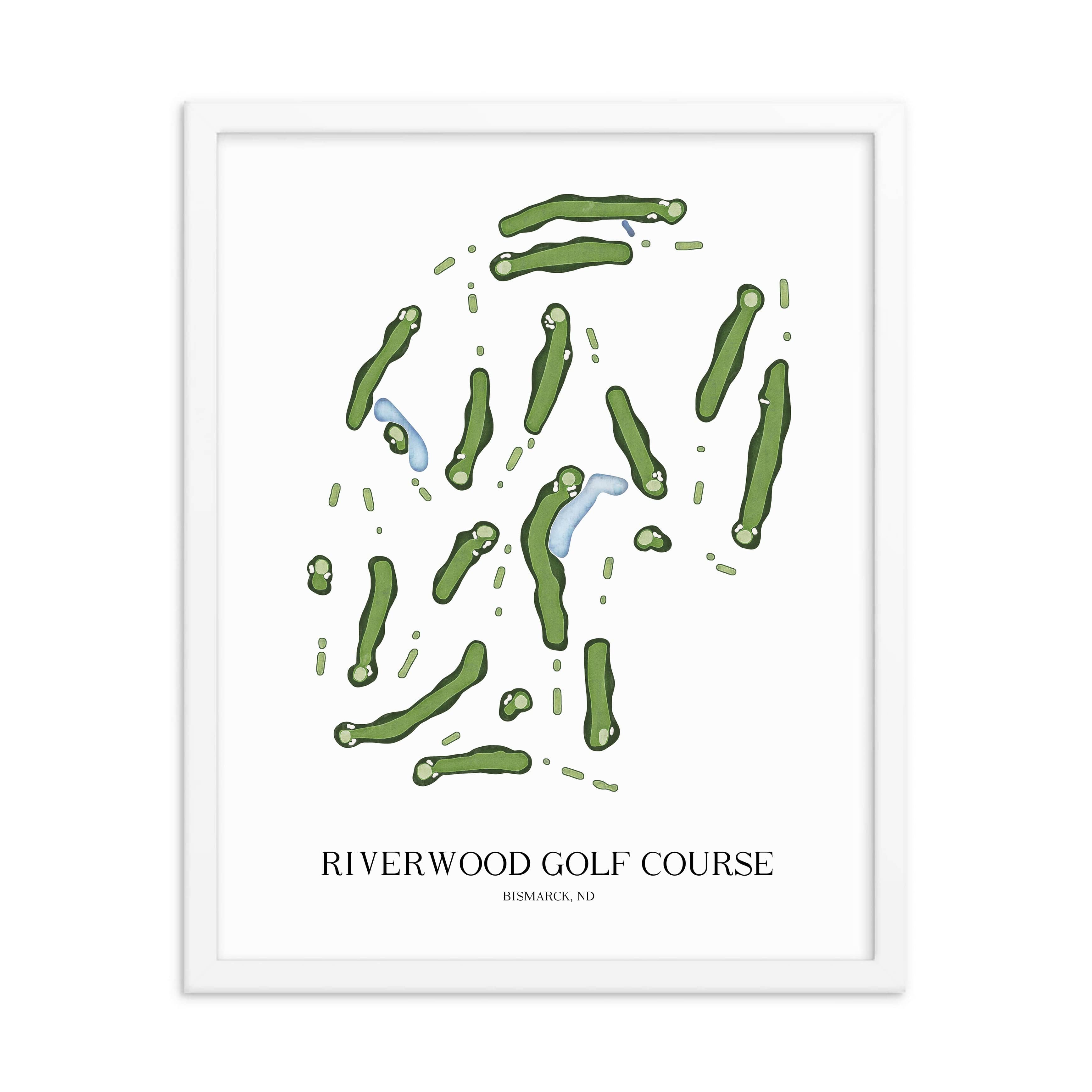 The 19th Hole Golf Shop - Golf Course Prints - Riverwood Golf Course Golf Course Map Golf Map