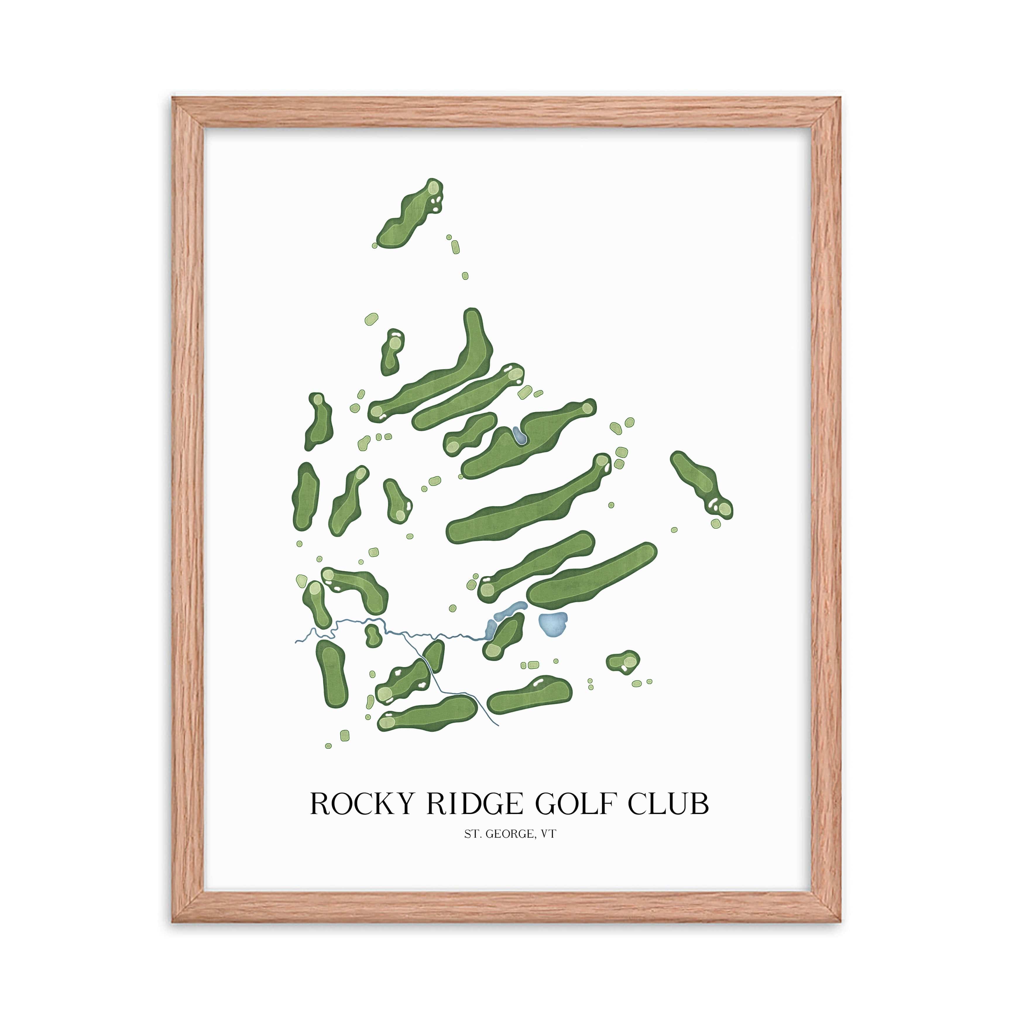 The 19th Hole Golf Shop - Golf Course Prints - Rocky Ridge Golf Club Golf Course Map Golf Map