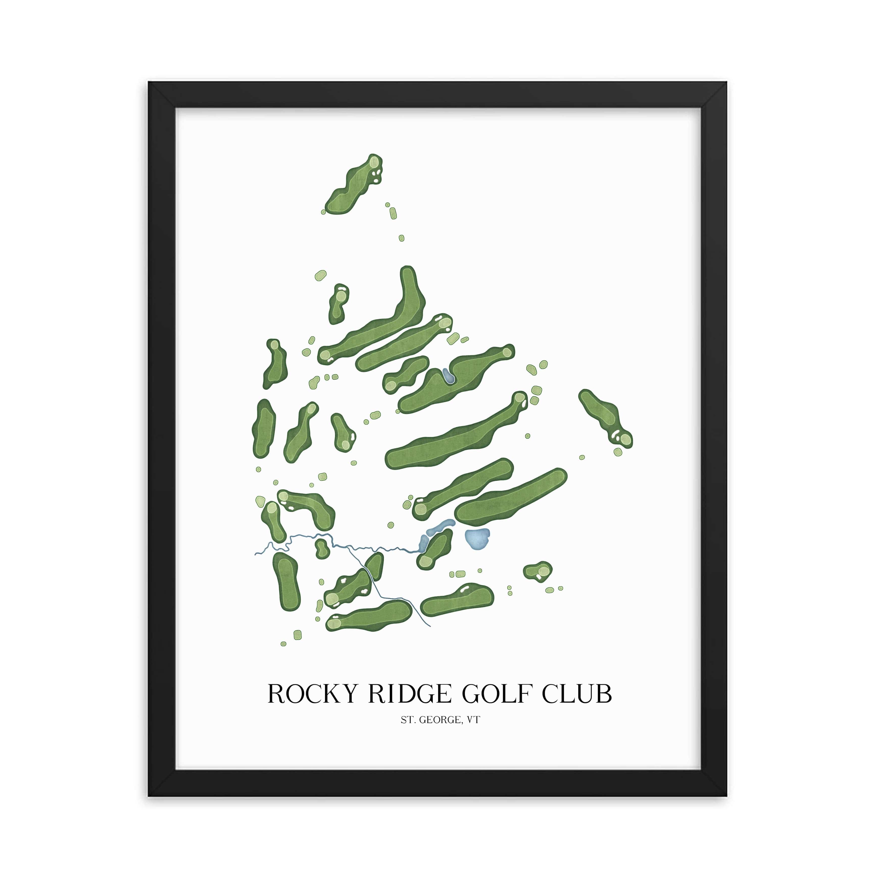 The 19th Hole Golf Shop - Golf Course Prints - Rocky Ridge Golf Club Golf Course Map Golf Map
