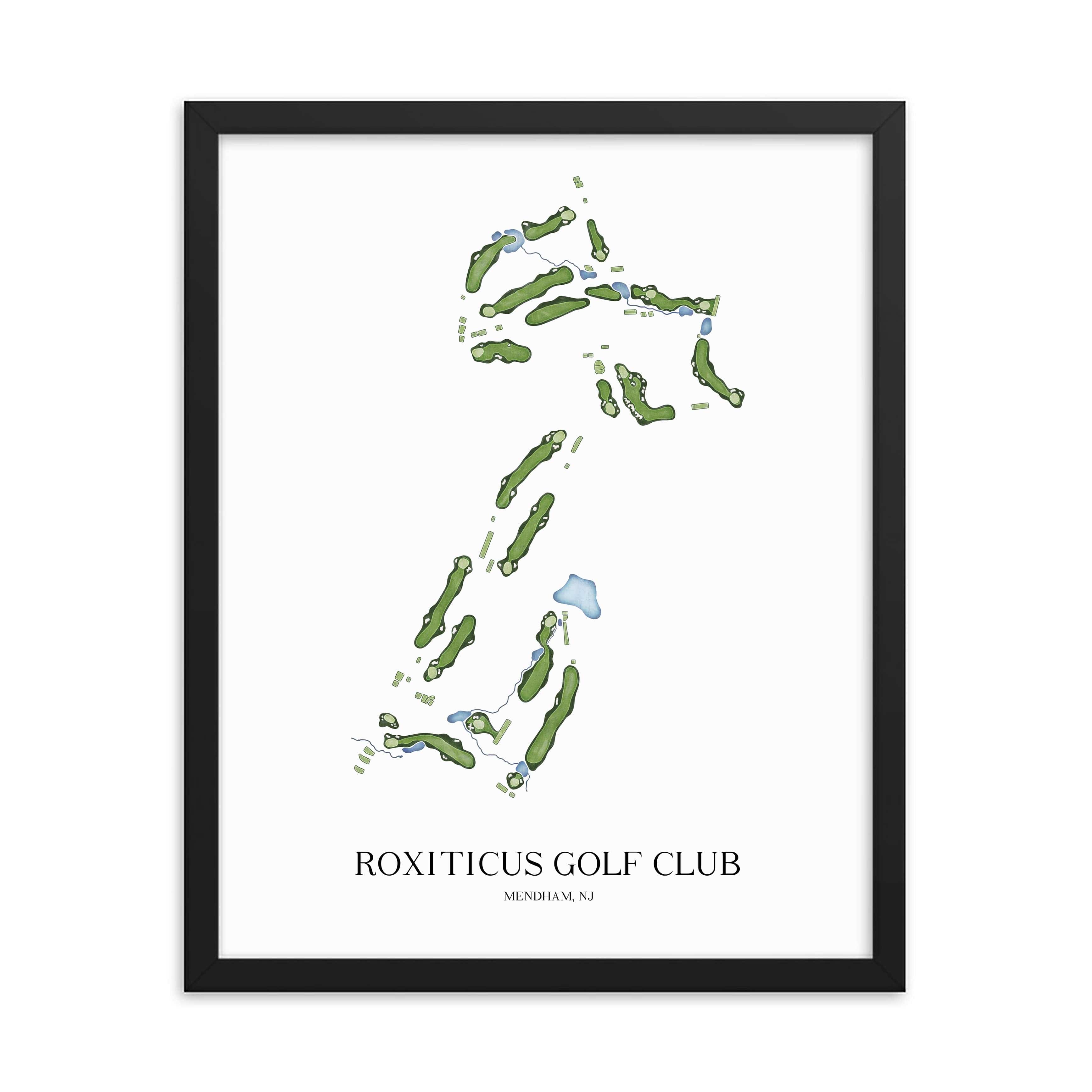 The 19th Hole Golf Shop - Golf Course Prints - Roxiticus Golf Club Golf Course Map Golf Map