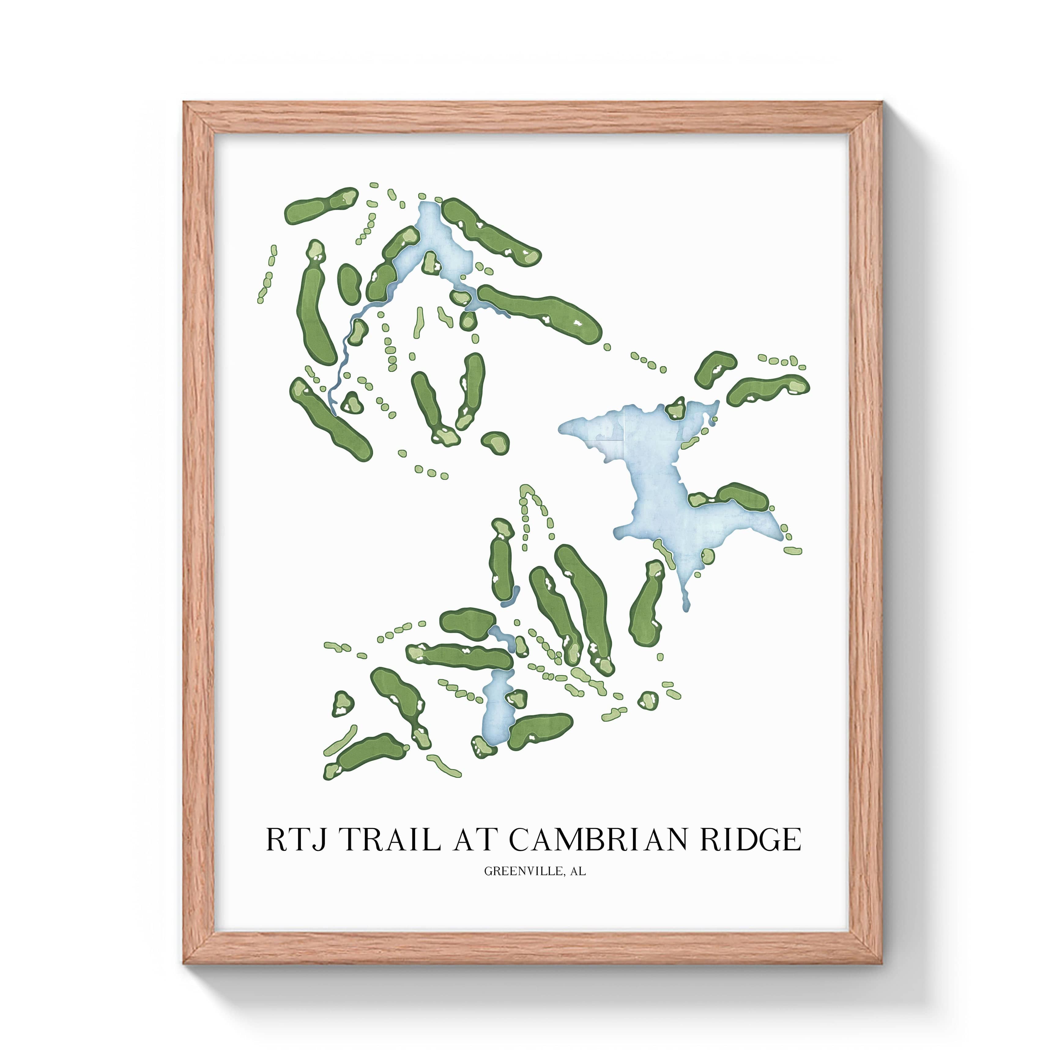 The 19th Hole Golf Shop - Golf Course Prints - RTJ Trail at Cambrian Ridge Golf Course Map Golf Map