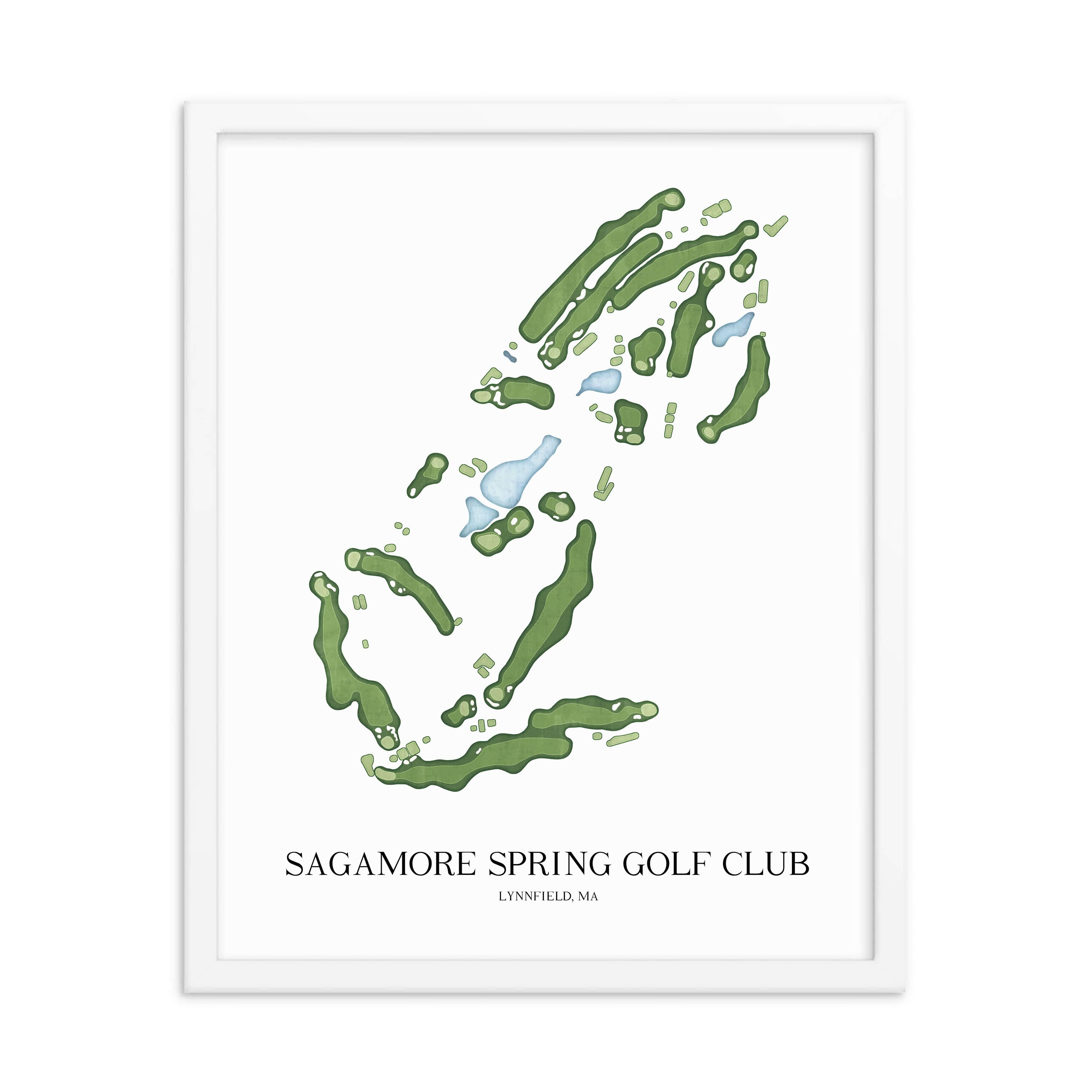 The 19th Hole Golf Shop - Golf Course Prints - Sagamore Spring Golf Club Golf Course Map Golf Map