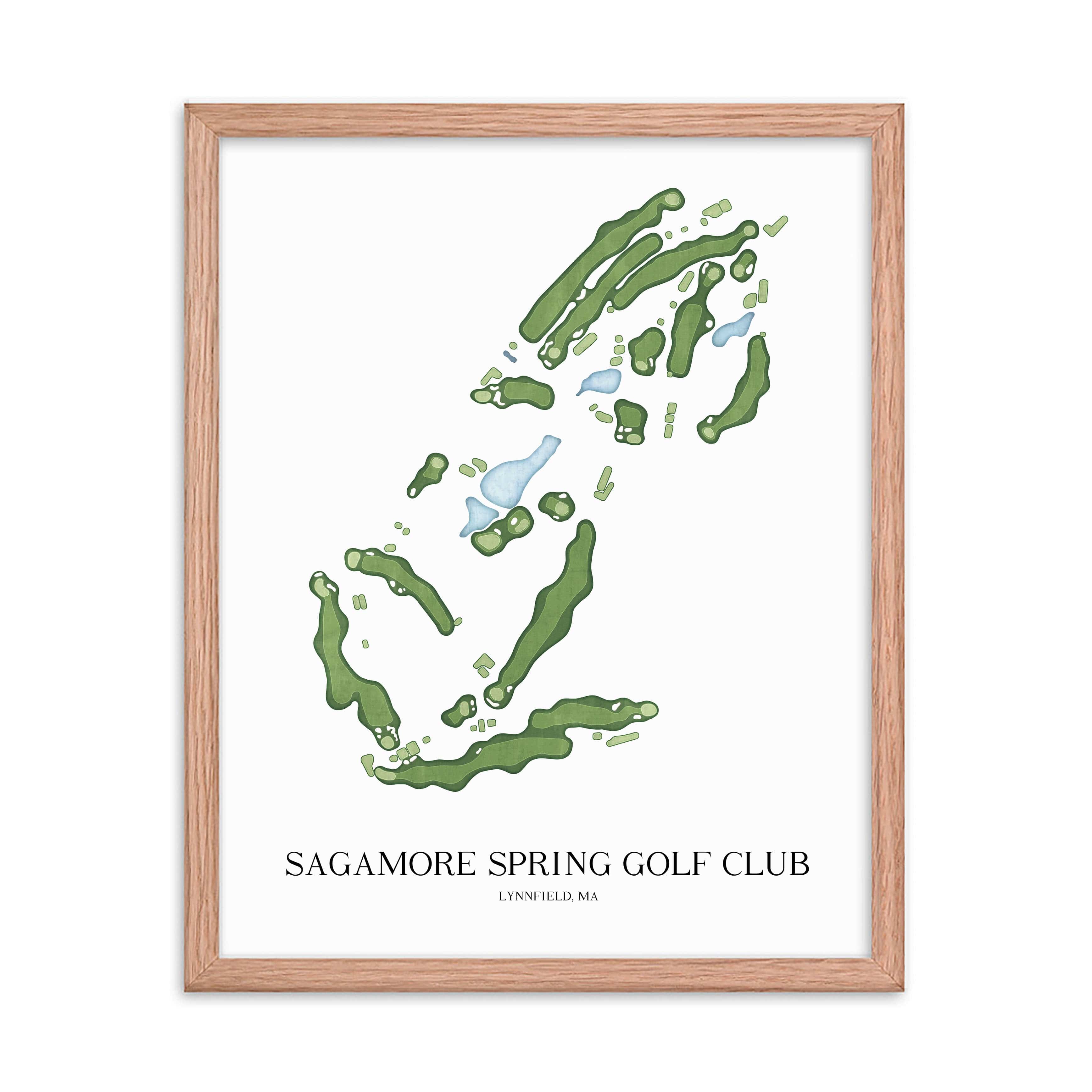The 19th Hole Golf Shop - Golf Course Prints - Sagamore Spring Golf Club Golf Course Map Golf Map
