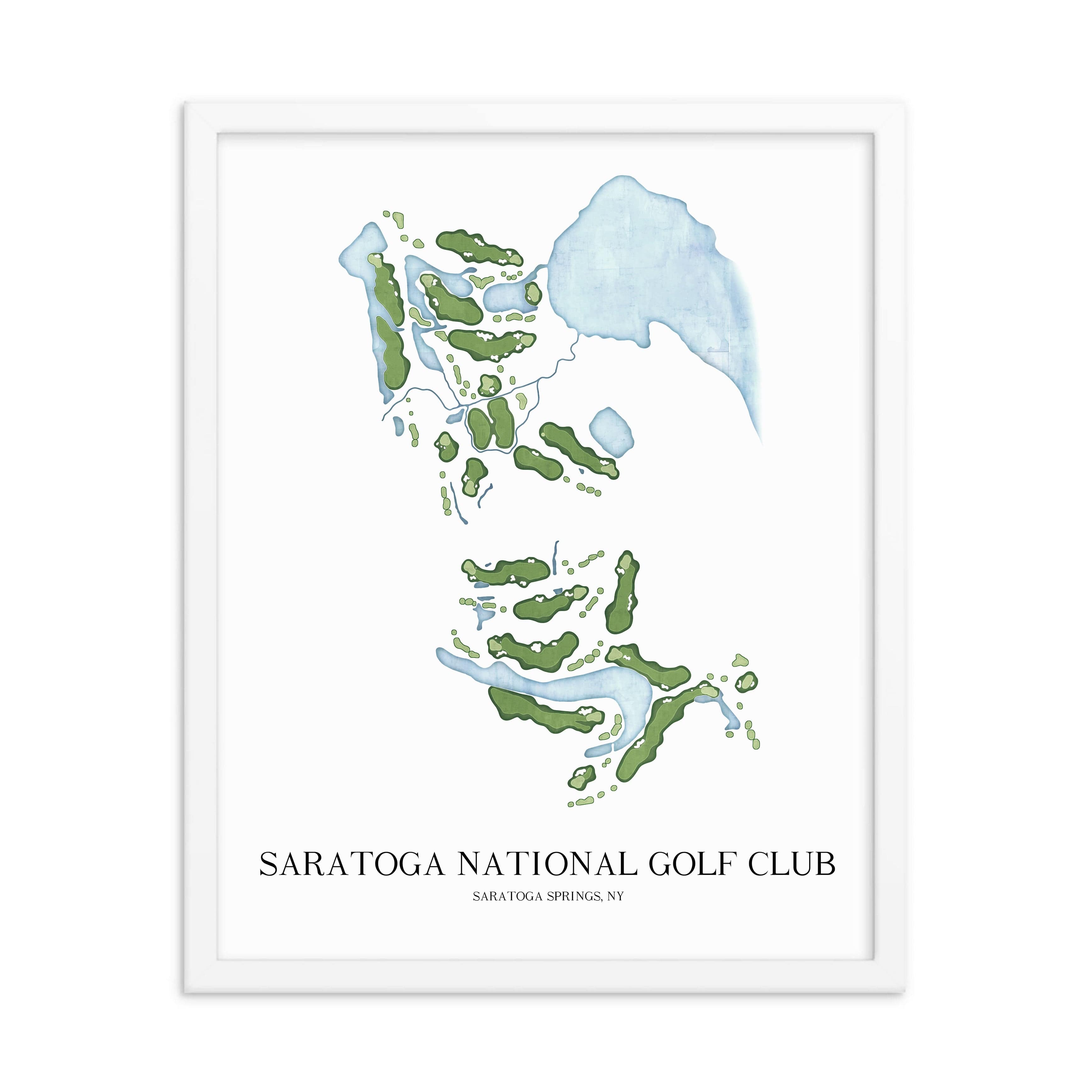 The 19th Hole Golf Shop - Golf Course Prints - Saratoga National Golf Club Golf Course Map Golf Map