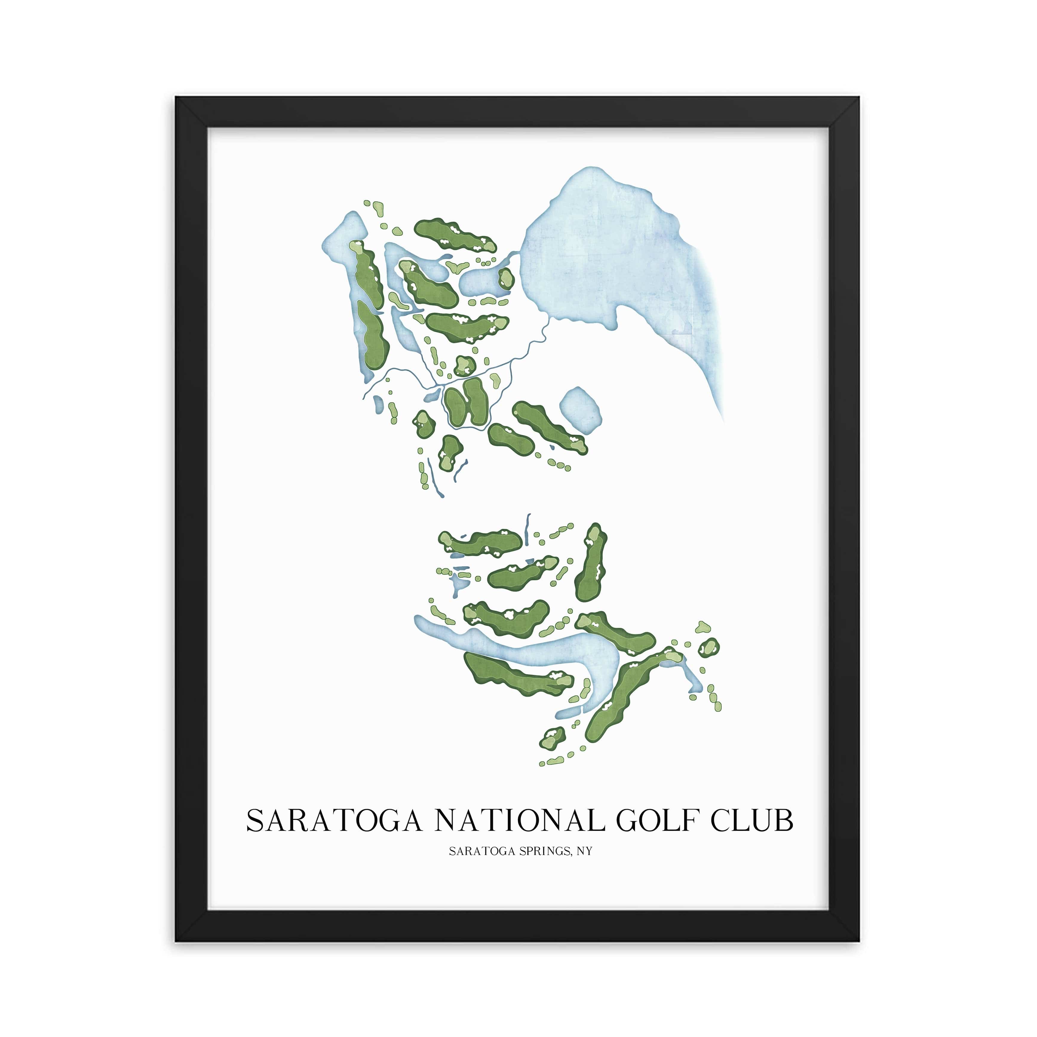 The 19th Hole Golf Shop - Golf Course Prints - Saratoga National Golf Club Golf Course Map Golf Map