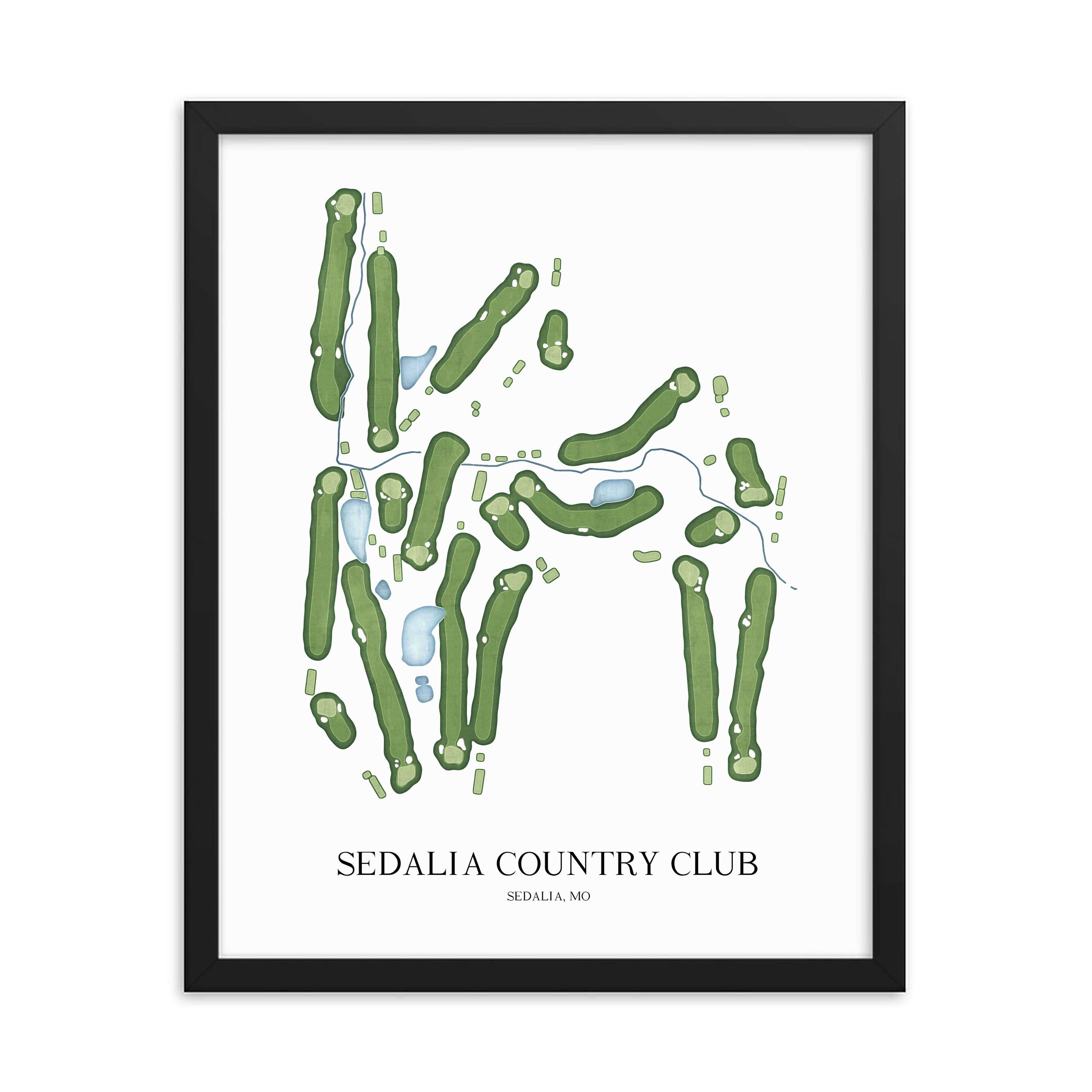 The 19th Hole Golf Shop - Golf Course Prints - Sedalia Country Club Golf Course Map Golf Map