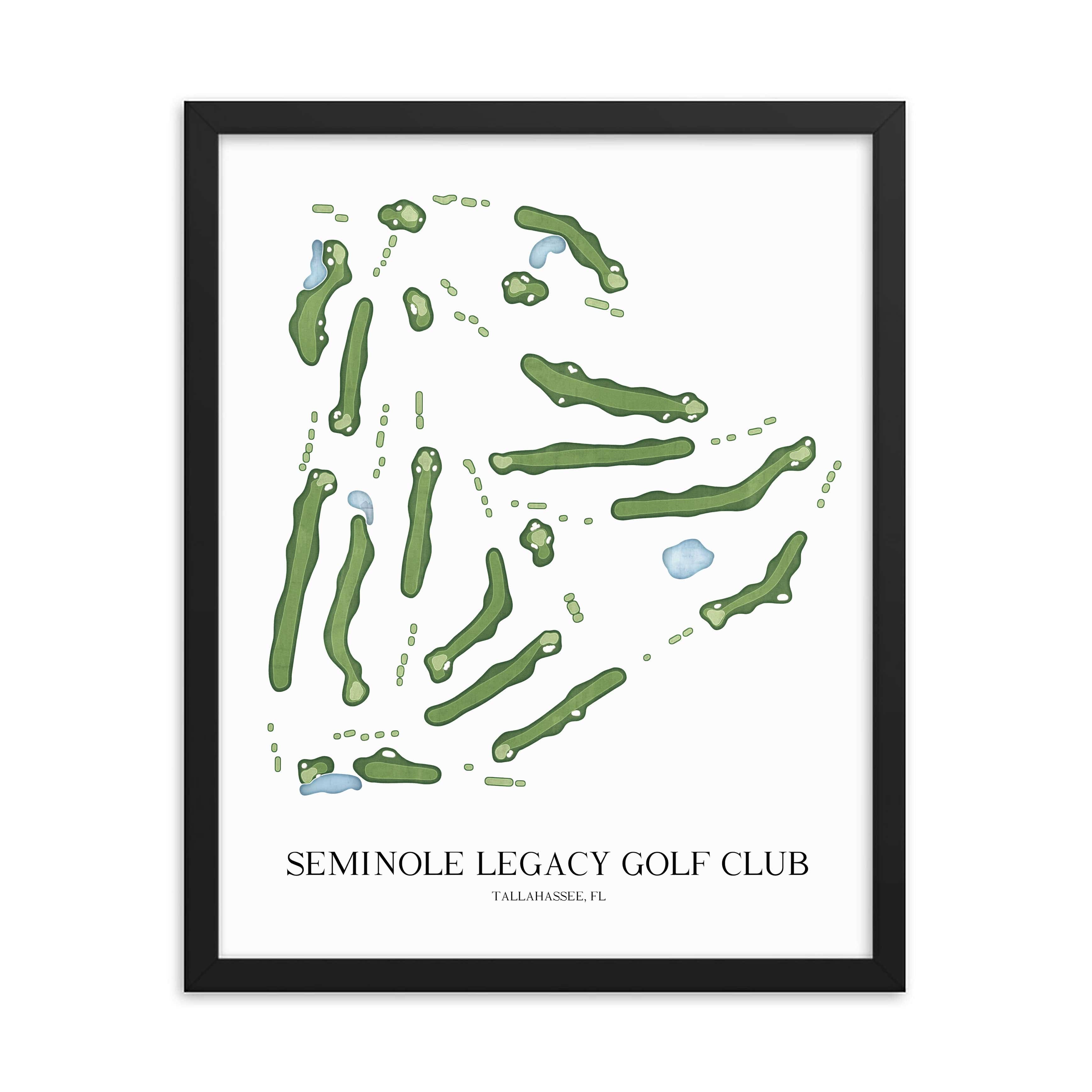 The 19th Hole Golf Shop - Golf Course Prints - Seminole Legacy Golf Club Golf Course Map Golf Map