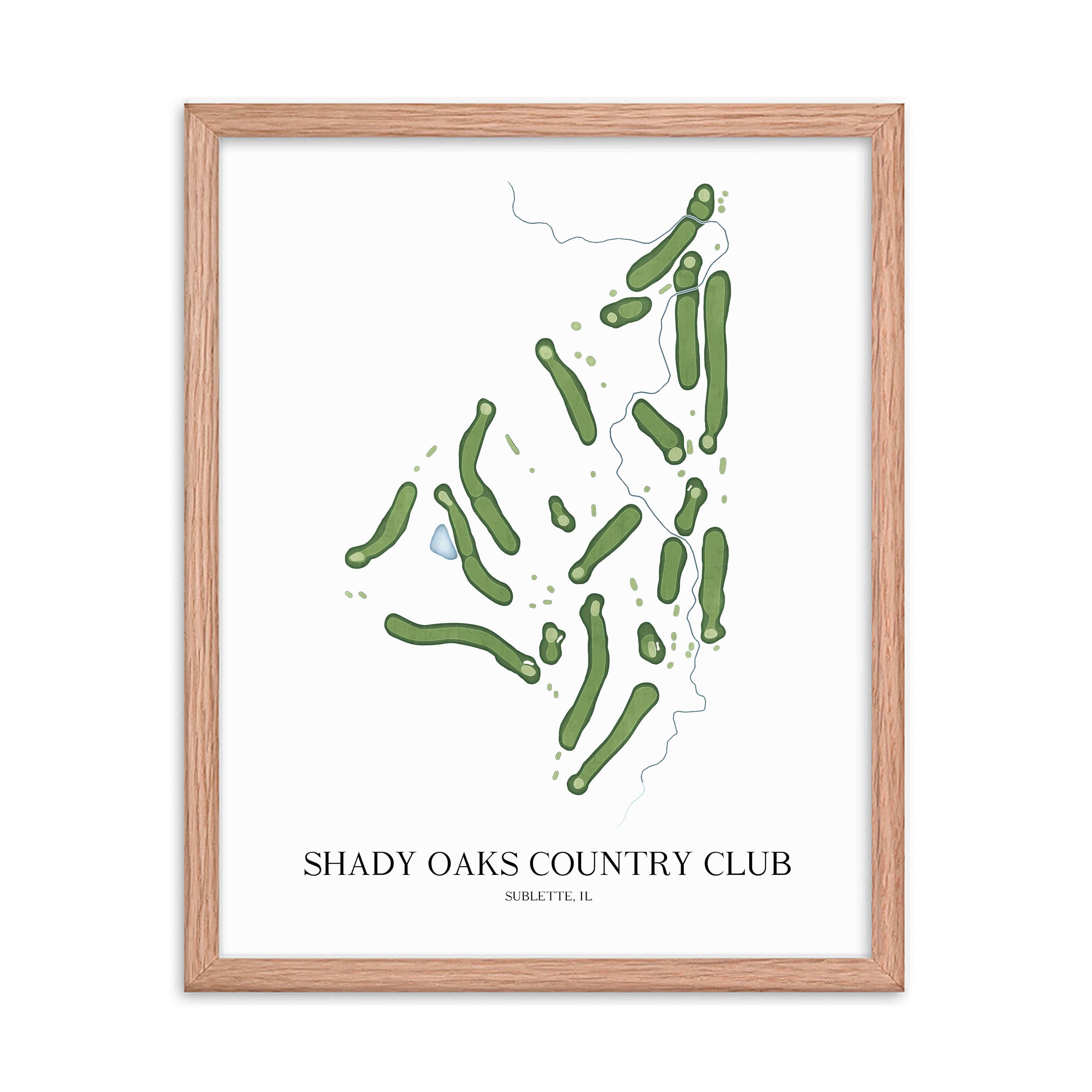 The 19th Hole Golf Shop - Golf Course Prints - Shady Oaks Country Club Golf Course Map Golf Map