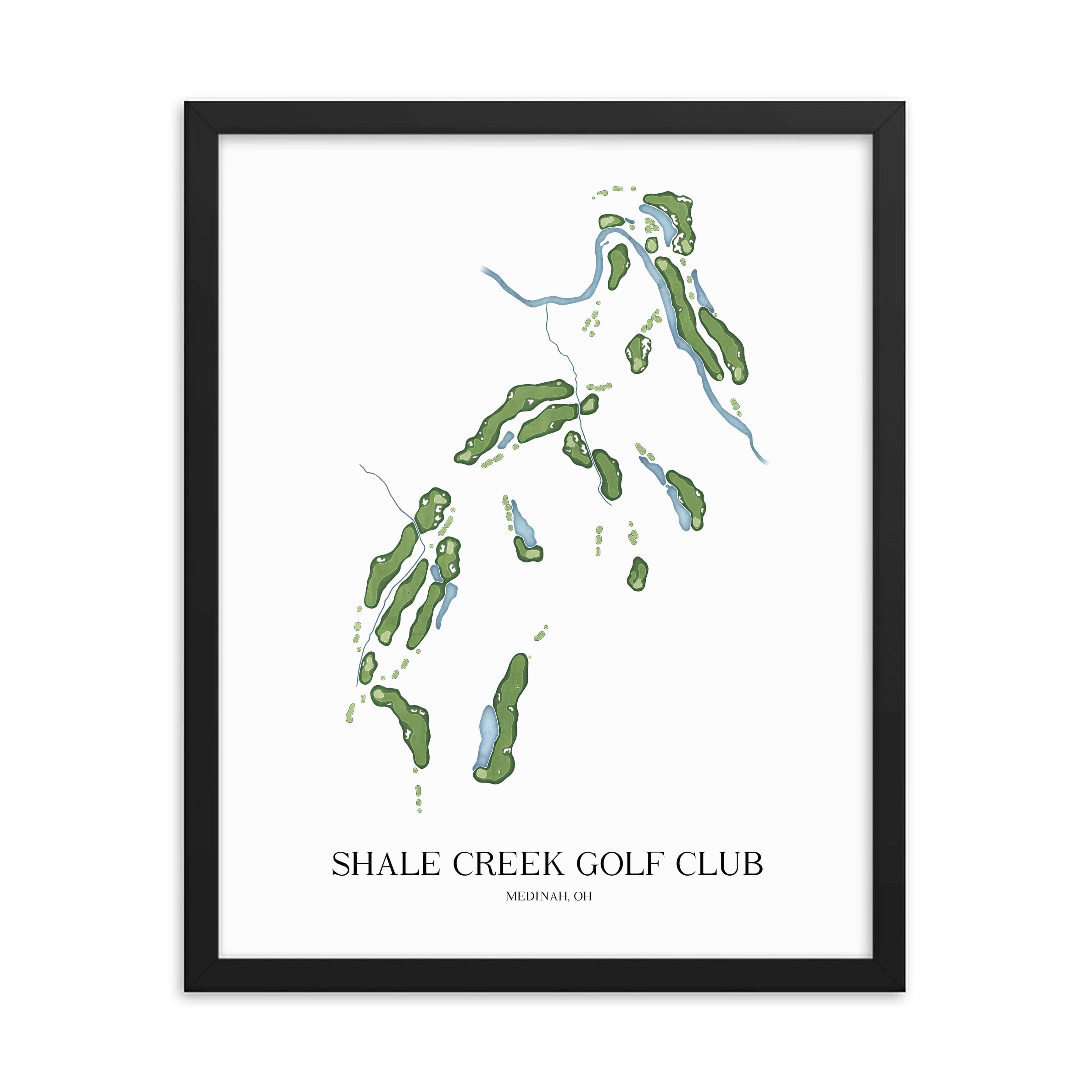 The 19th Hole Golf Shop - Golf Course Prints - Shale Creek Golf Club Golf Course Map Golf Map