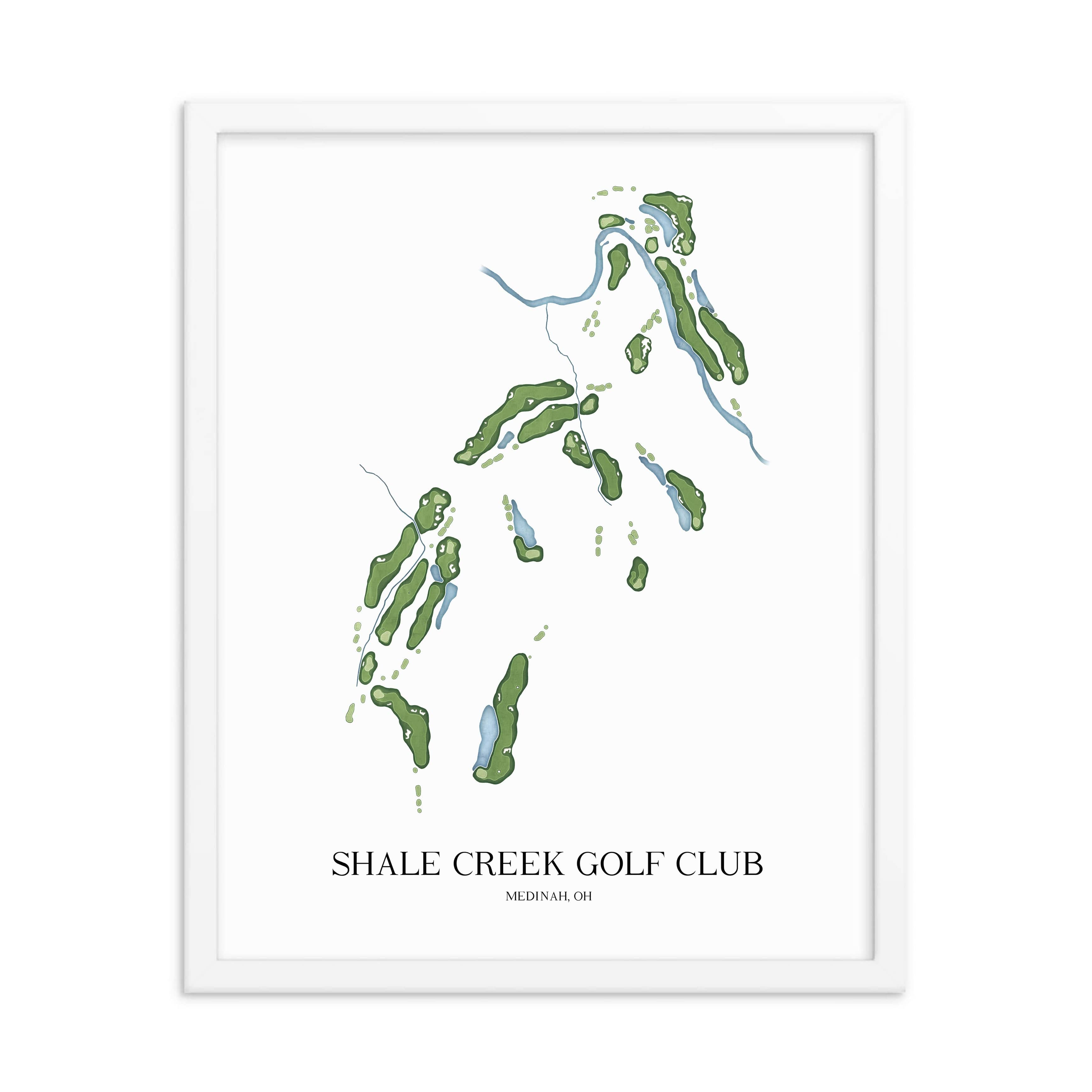 The 19th Hole Golf Shop - Golf Course Prints - Shale Creek Golf Club Golf Course Map Golf Map