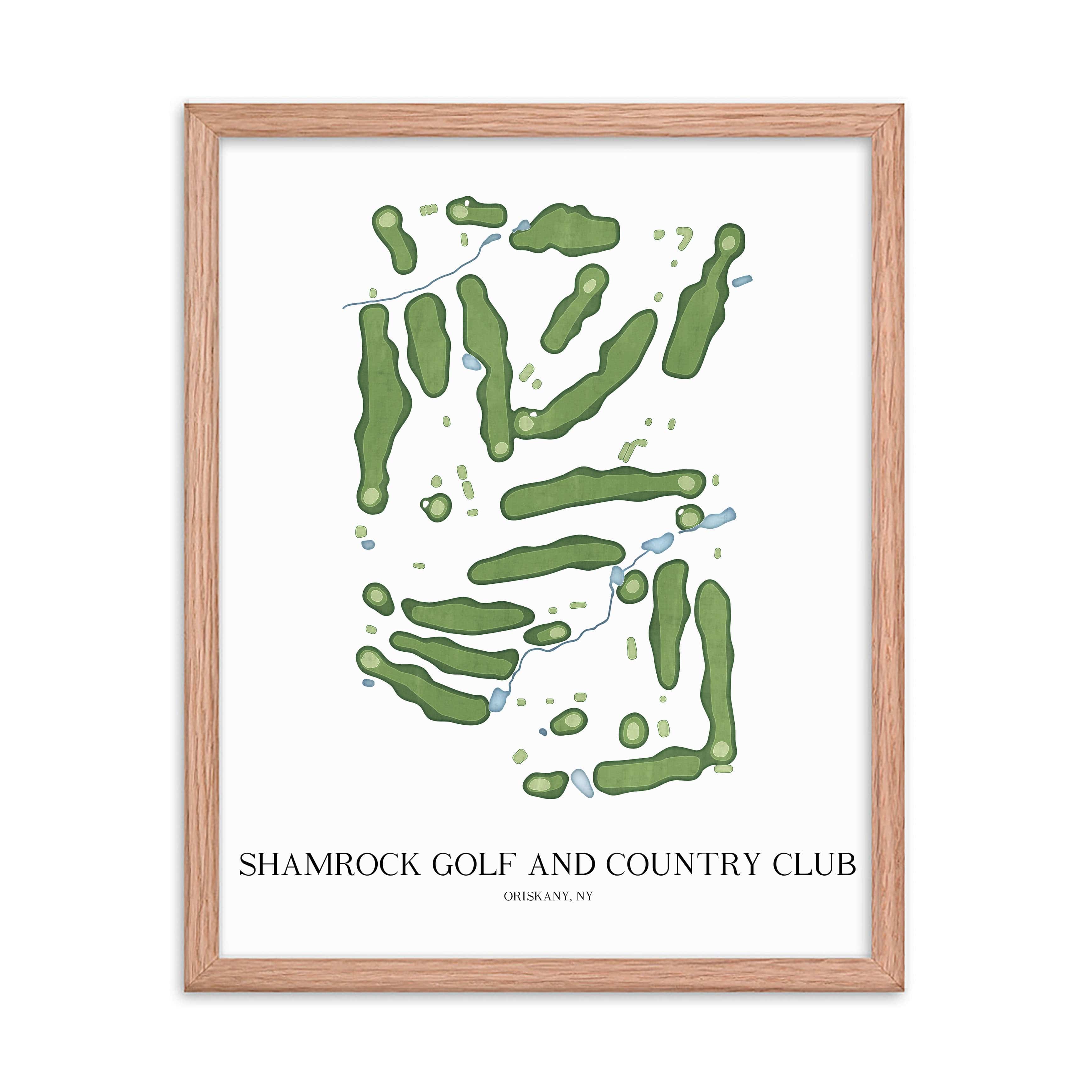 The 19th Hole Golf Shop - Golf Course Prints - Shamrock Golf and Country Club Golf Course Map Golf Map