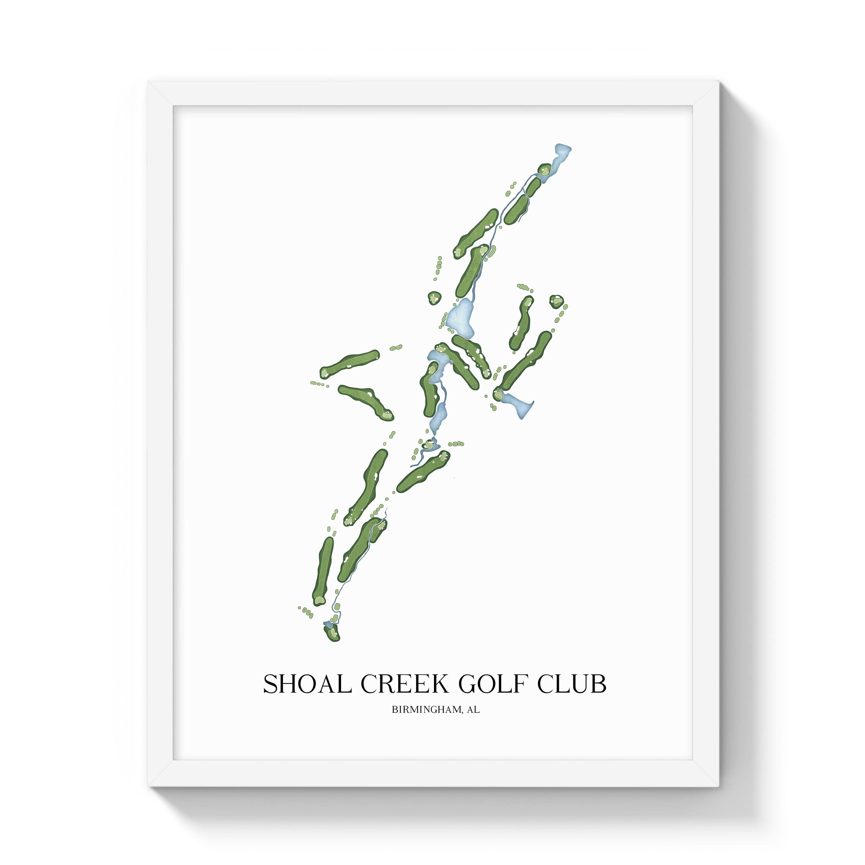 The 19th Hole Golf Shop - Golf Course Prints - Shoal Creek Golf Club Golf Course Map Golf Map