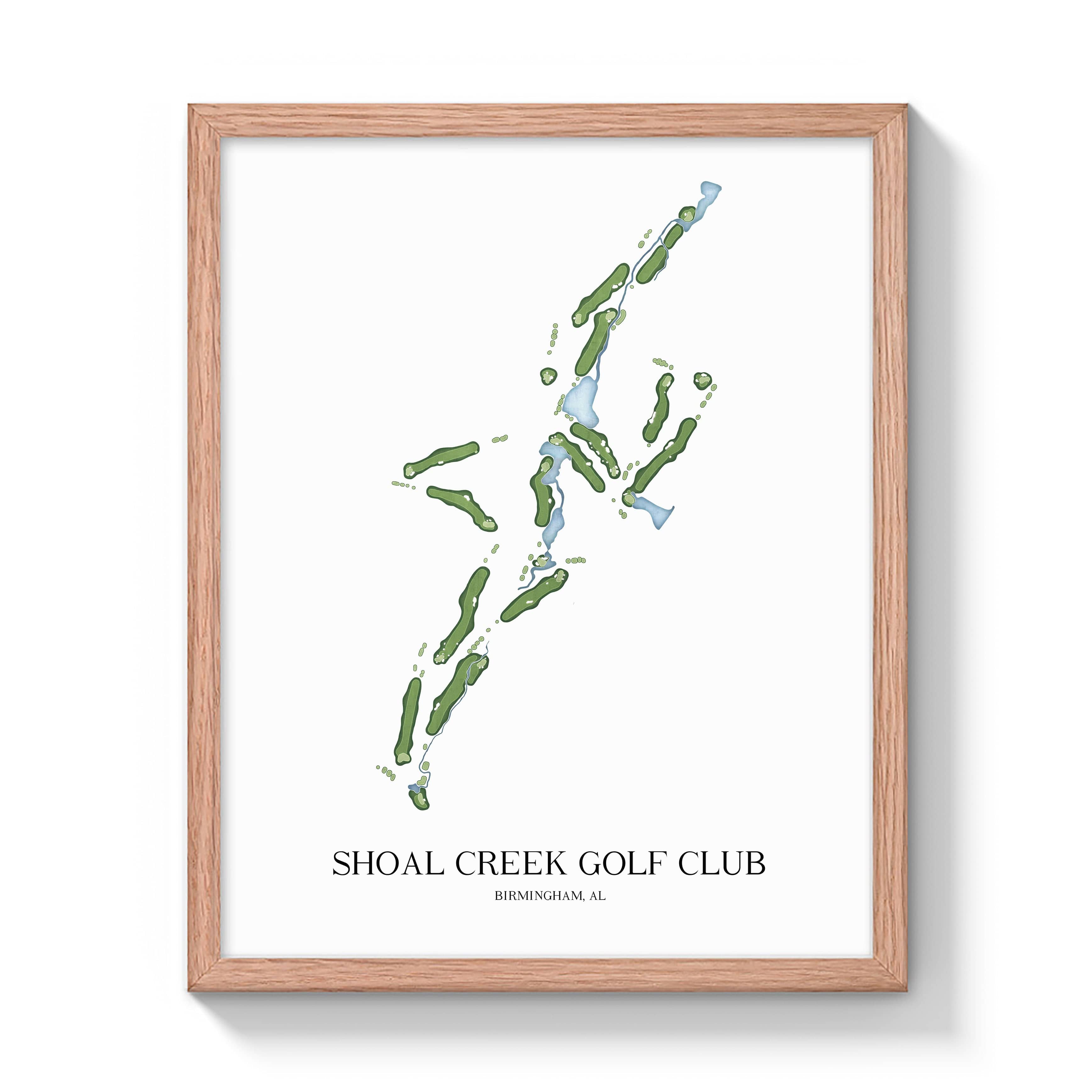 The 19th Hole Golf Shop - Golf Course Prints - Shoal Creek Golf Club Golf Course Map Golf Map