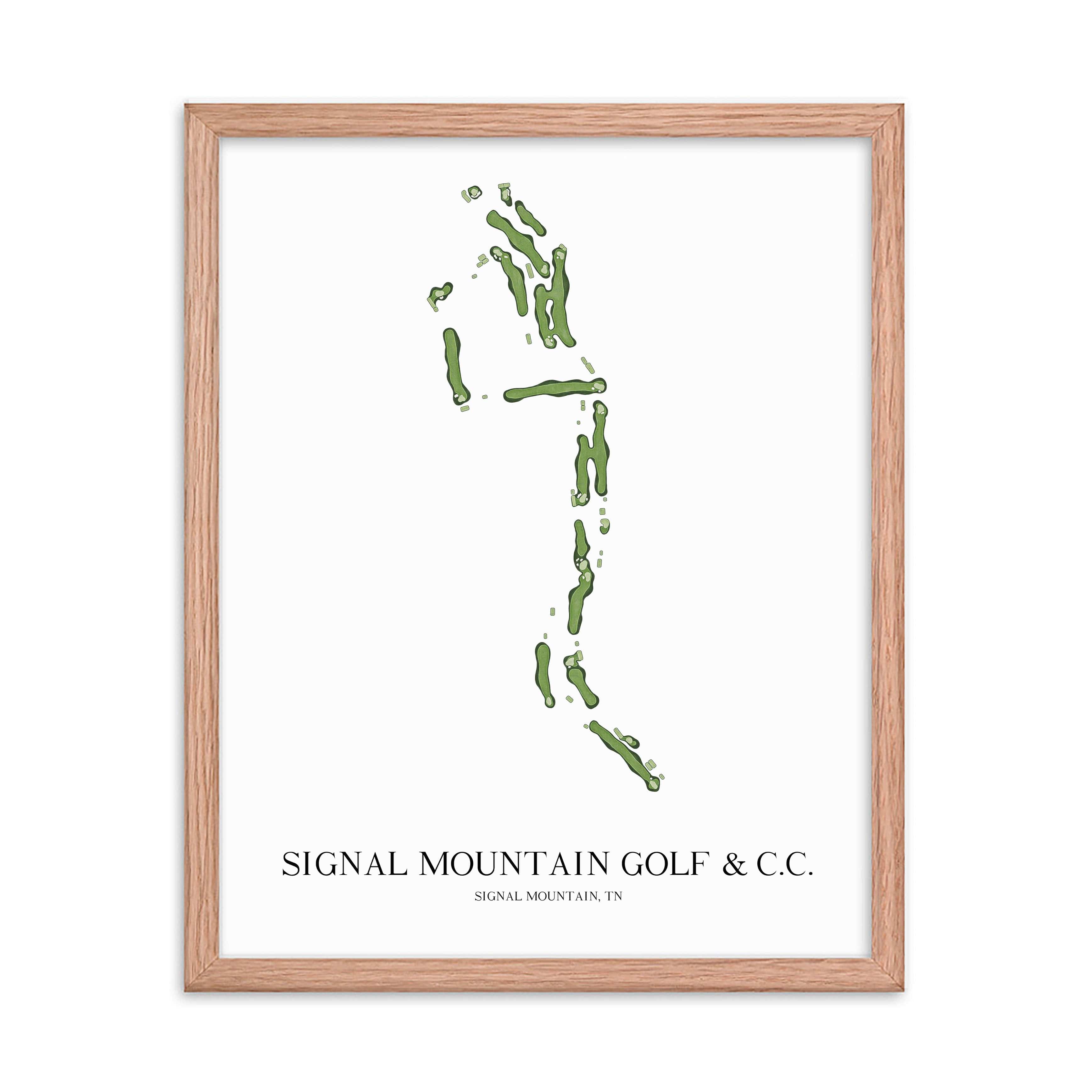 The 19th Hole Golf Shop - Golf Course Prints - Signal Mountain Golf and Country Club Golf Course Map Golf Map