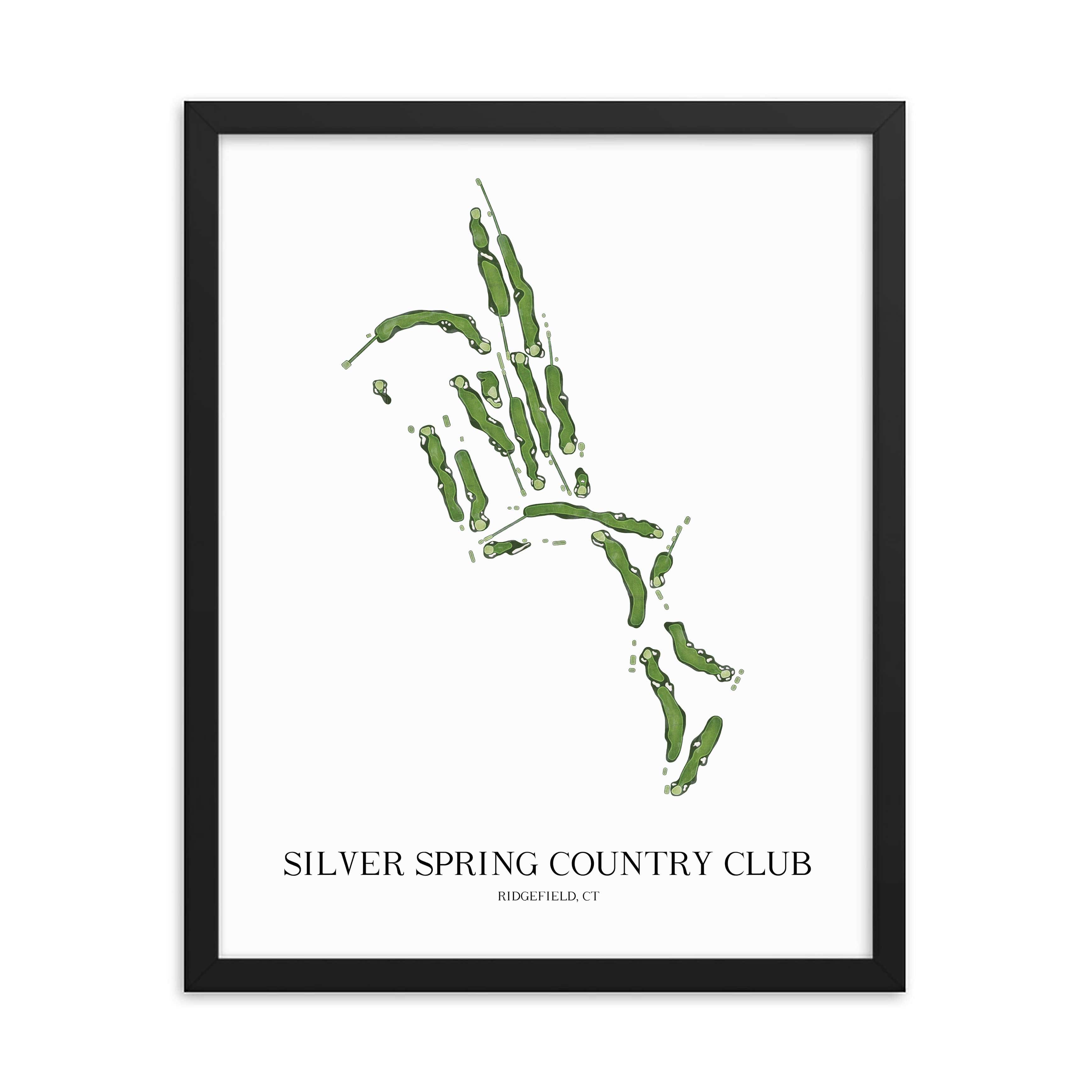 The 19th Hole Golf Shop - Golf Course Prints - Silver Spring Country Club Golf Course Map Golf Map