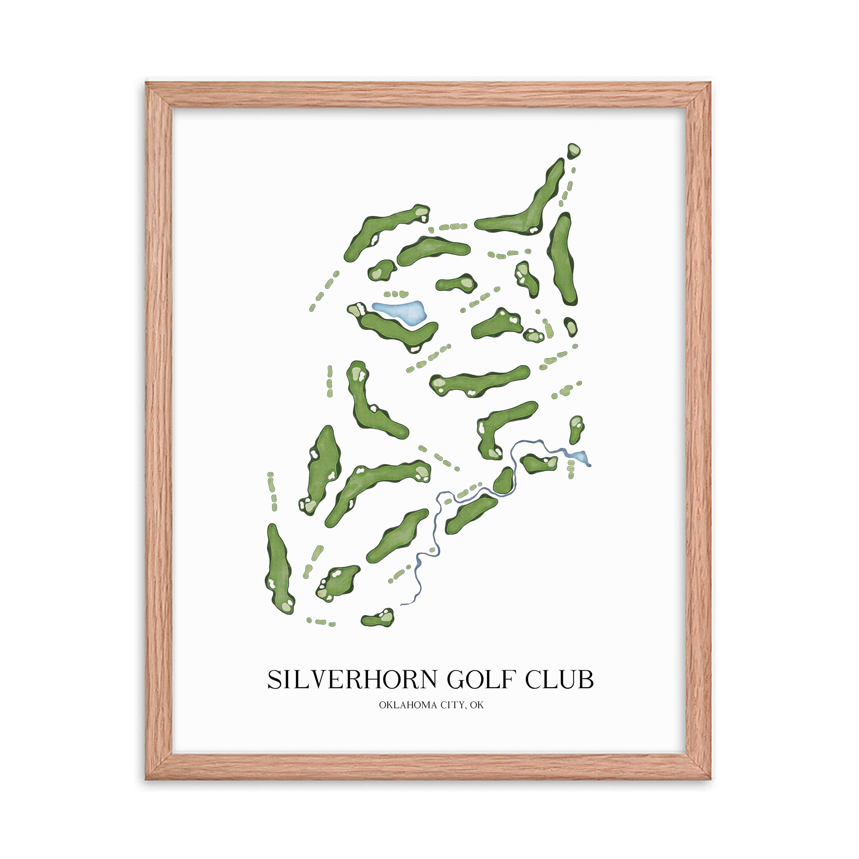 The 19th Hole Golf Shop - Golf Course Prints - Silverhorn Golf Club Golf Course Map Golf Map