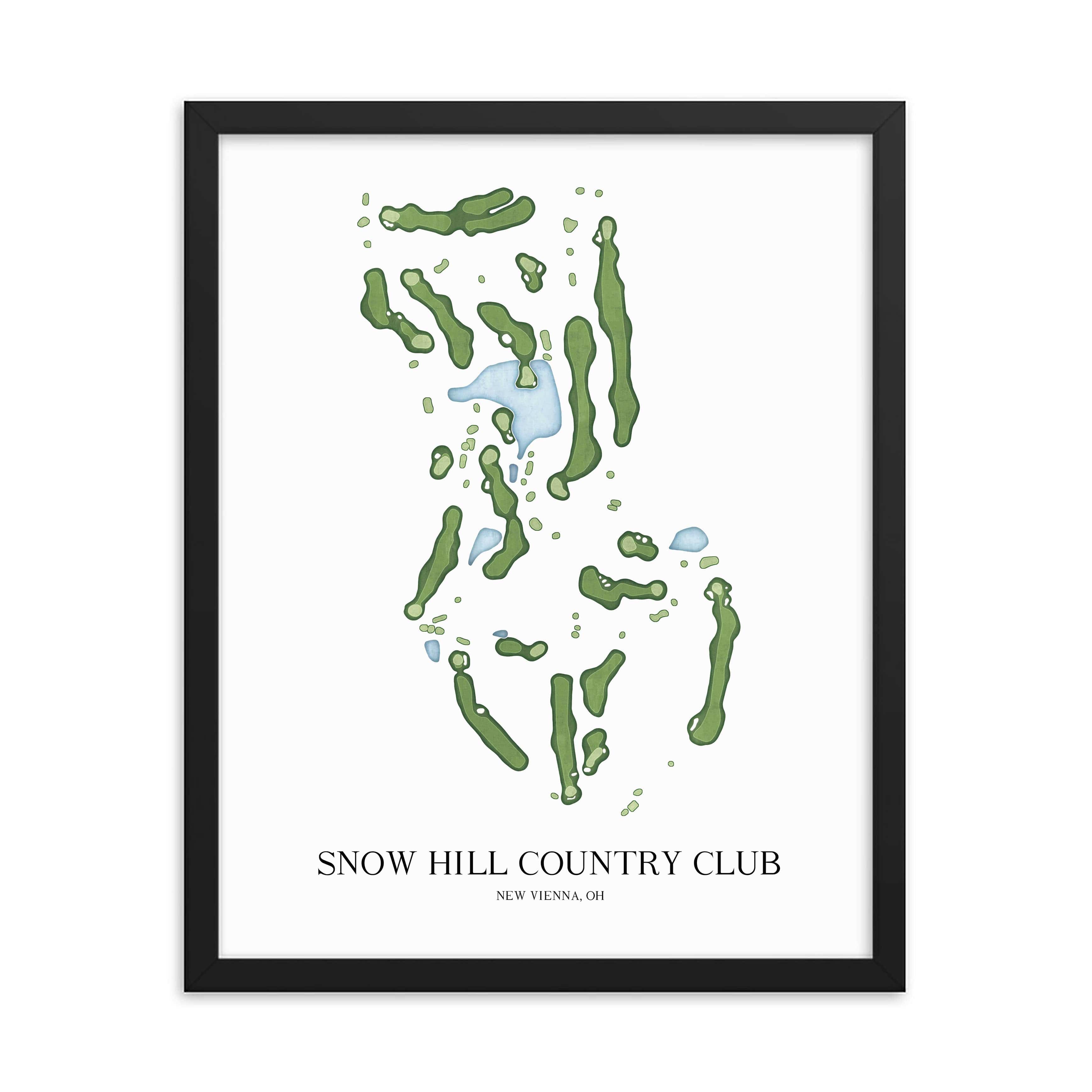 The 19th Hole Golf Shop - Golf Course Prints - Snow Hill Country Club Golf Course Map Golf Map