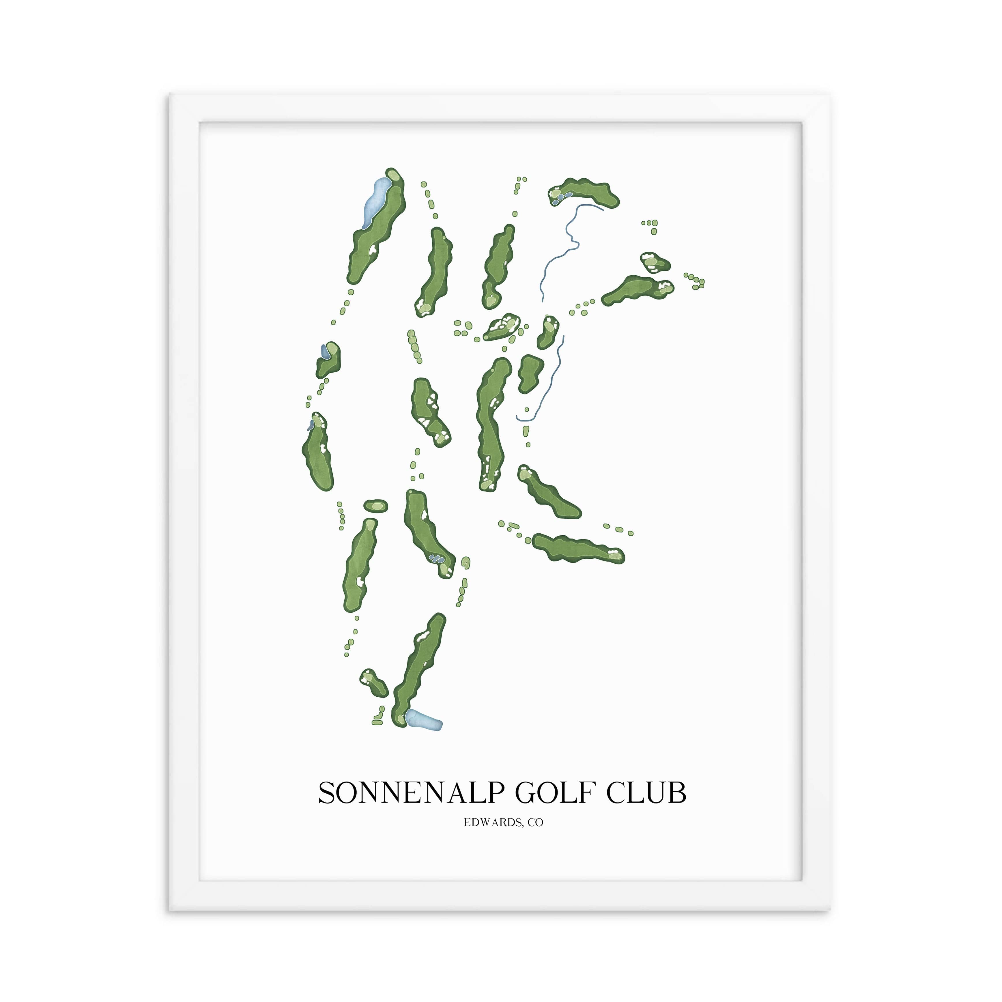 The 19th Hole Golf Shop - Golf Course Prints - Sonnenalp Golf Club Golf Course Map Golf Map