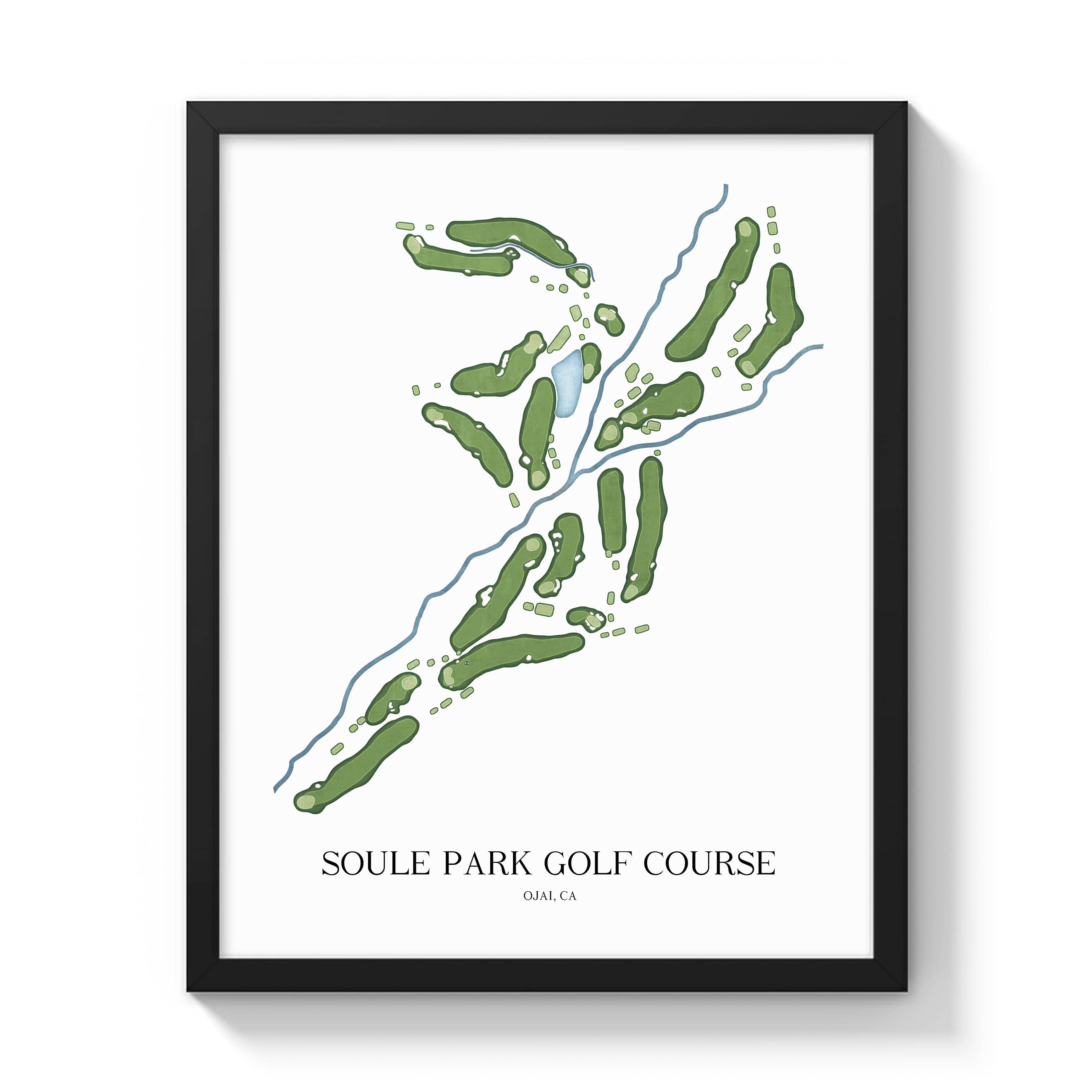 The 19th Hole Golf Shop - Golf Course Prints - Soule Park Golf Course Golf Course Map Golf Map