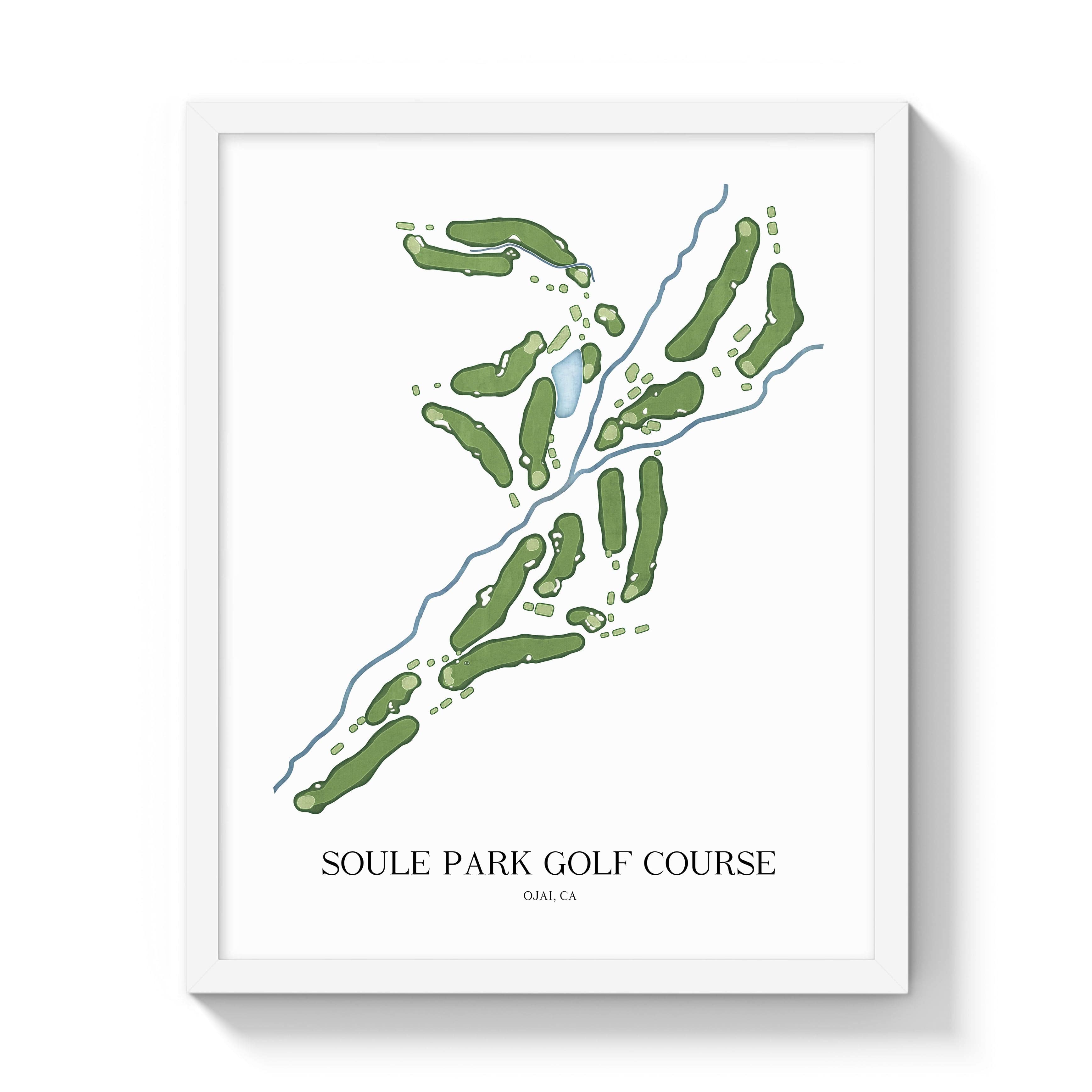 The 19th Hole Golf Shop - Golf Course Prints - Soule Park Golf Course Golf Course Map Golf Map