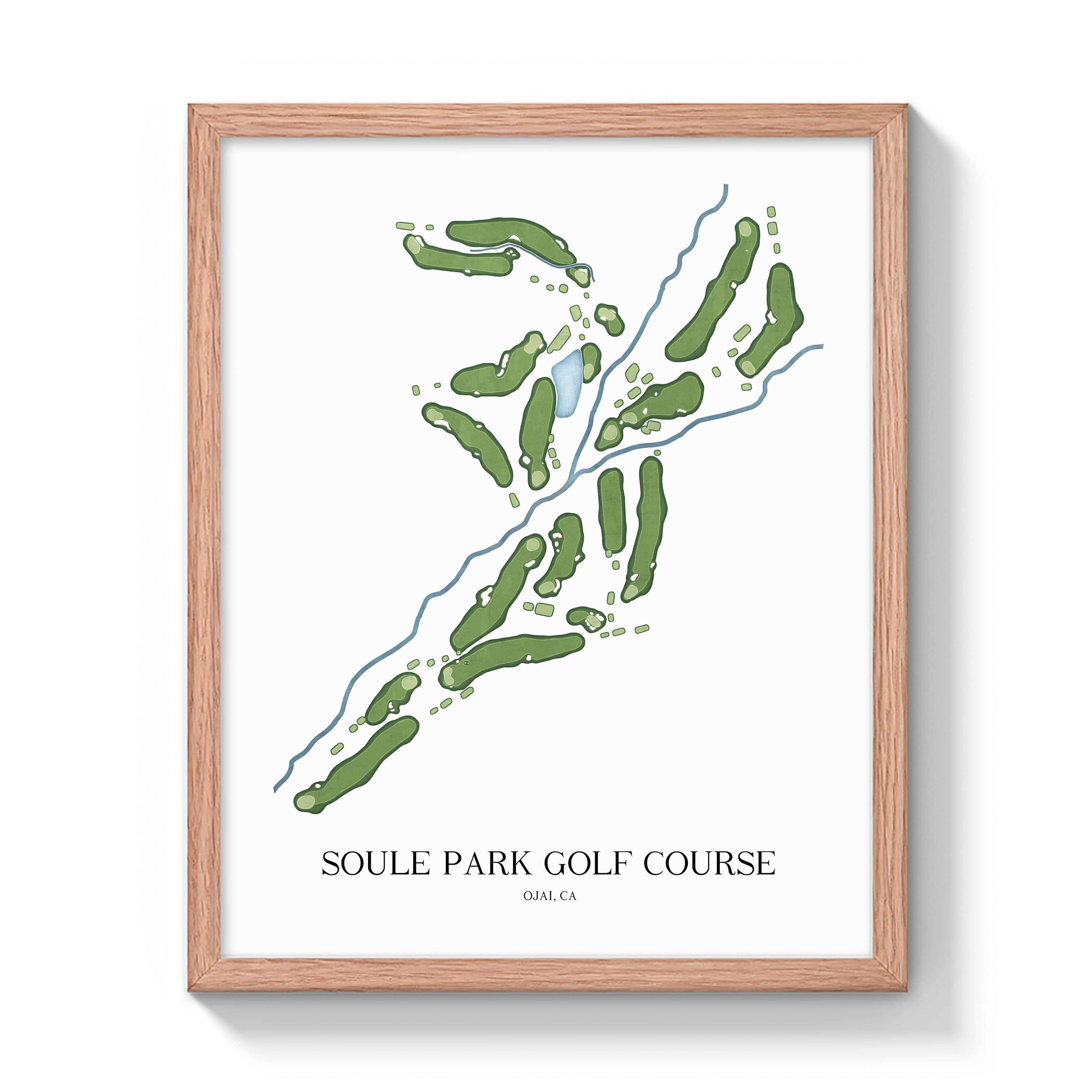 The 19th Hole Golf Shop - Golf Course Prints - Soule Park Golf Course Golf Course Map Golf Map