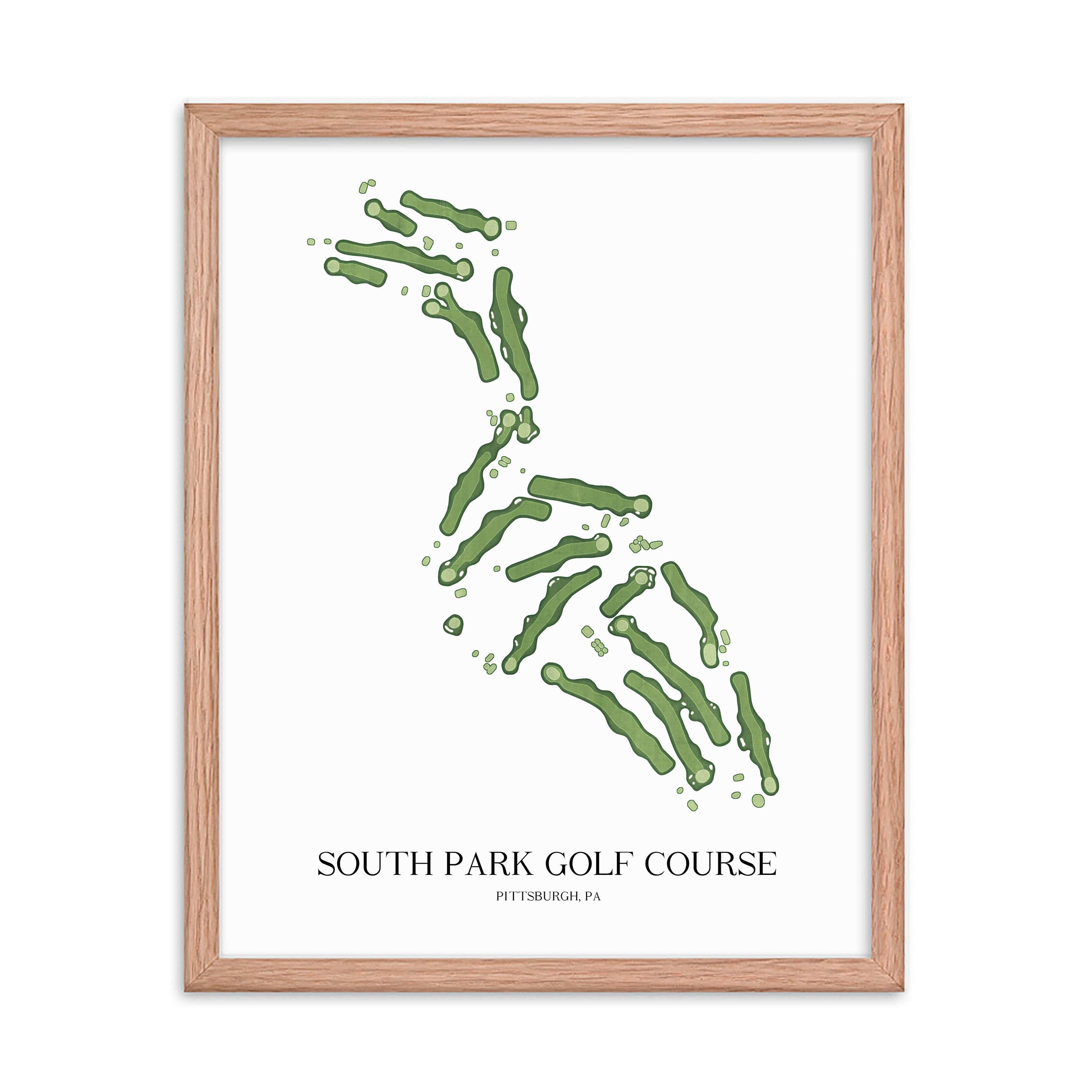 The 19th Hole Golf Shop - Golf Course Prints - South Park Golf Course Golf Course Map Golf Map