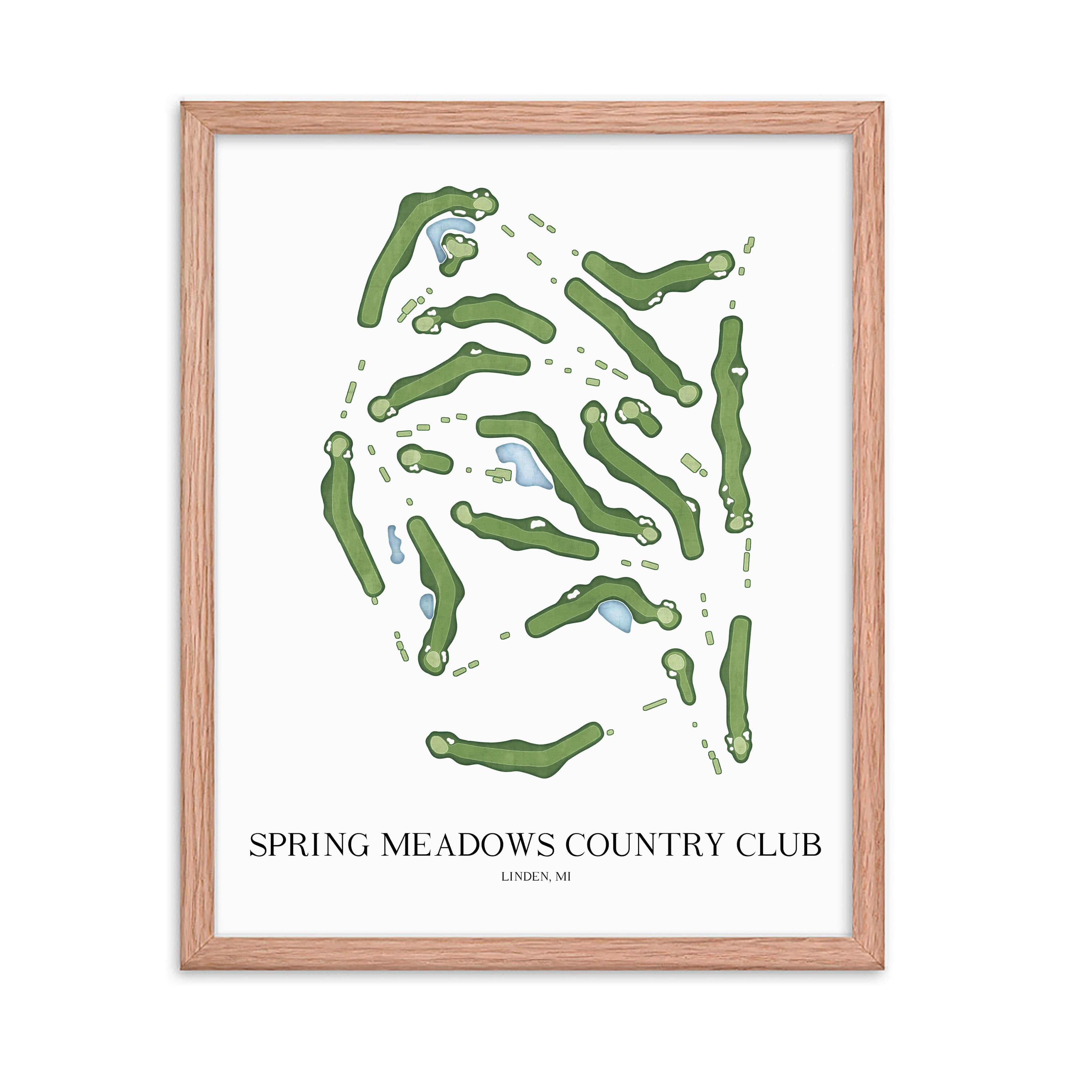 The 19th Hole Golf Shop - Golf Course Prints - Spring Mill Country Club Golf Course Map Golf Map