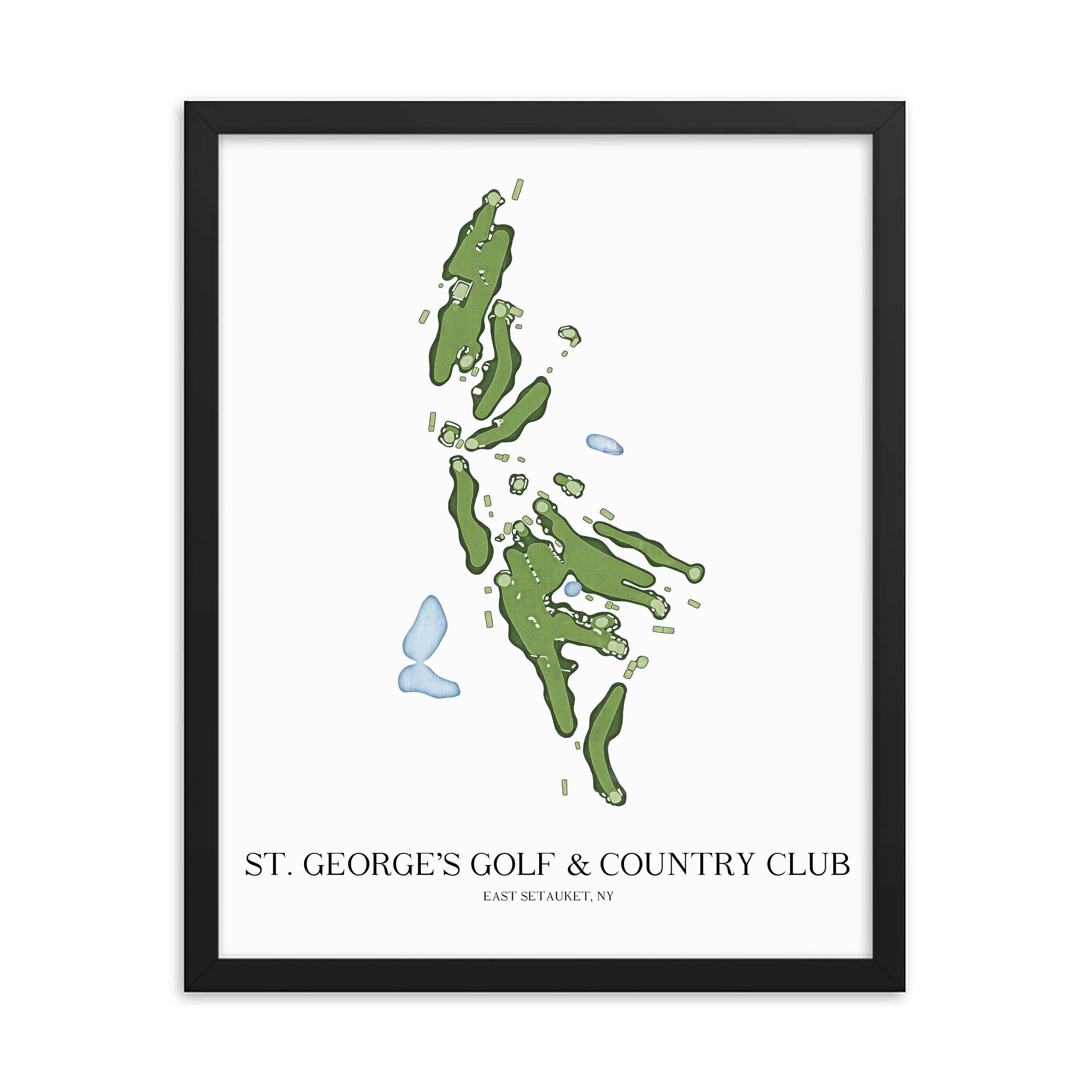 The 19th Hole Golf Shop - Golf Course Prints - St. George's Golf and Country Club Golf Course Map Golf Map