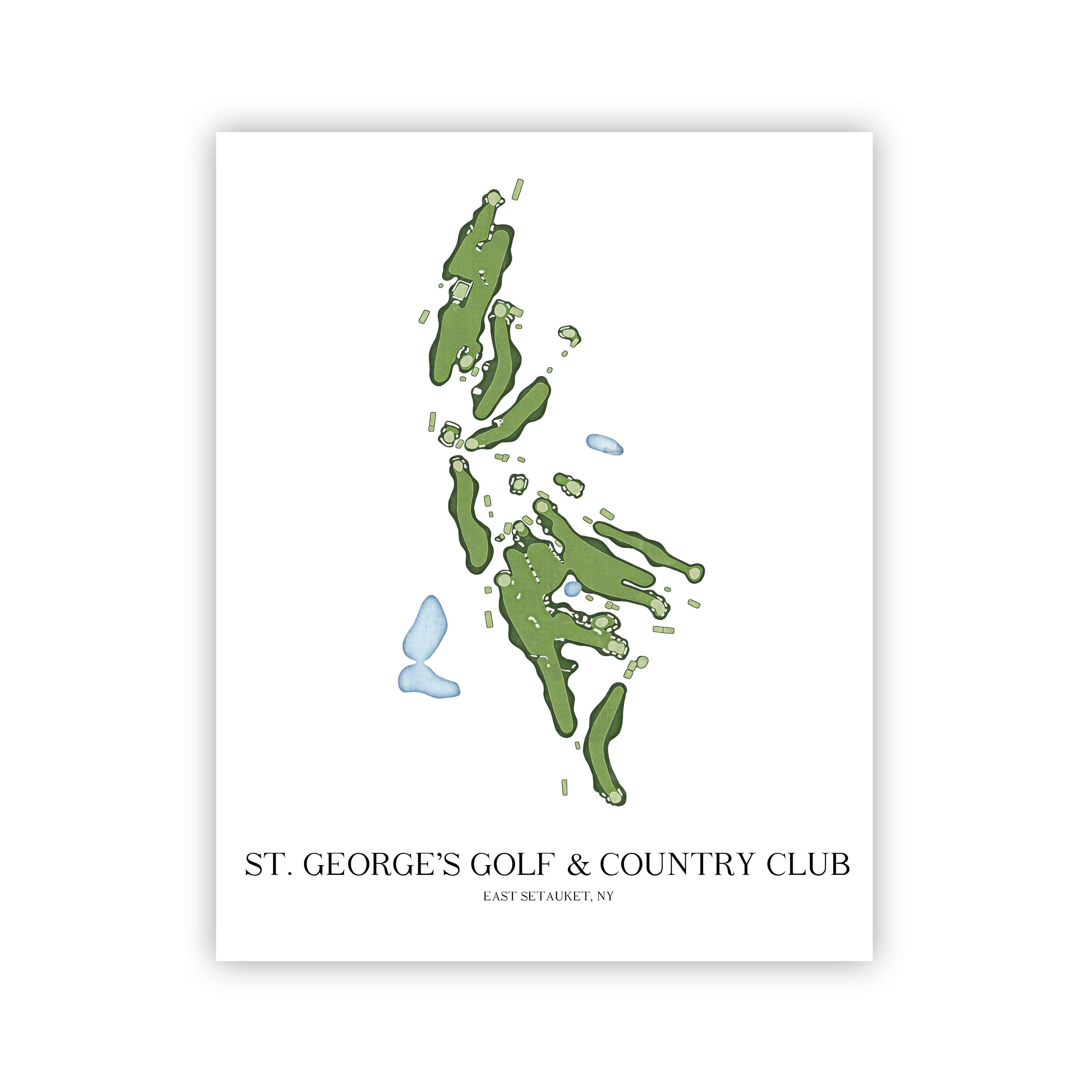 The 19th Hole Golf Shop - Golf Course Prints - St. George's Golf and Country Club Golf Course Map Golf Map
