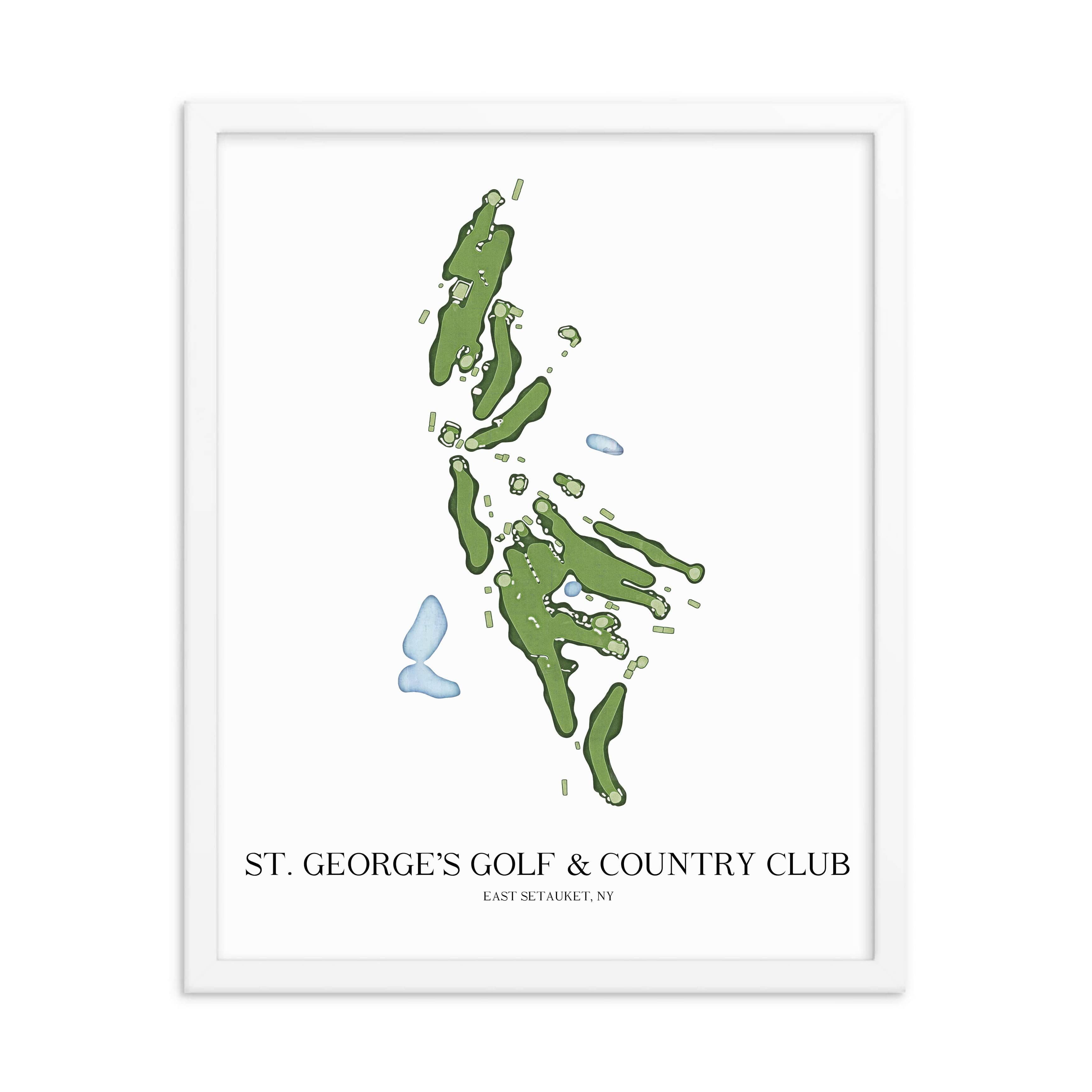 The 19th Hole Golf Shop - Golf Course Prints - St. George's Golf and Country Club Golf Course Map Golf Map