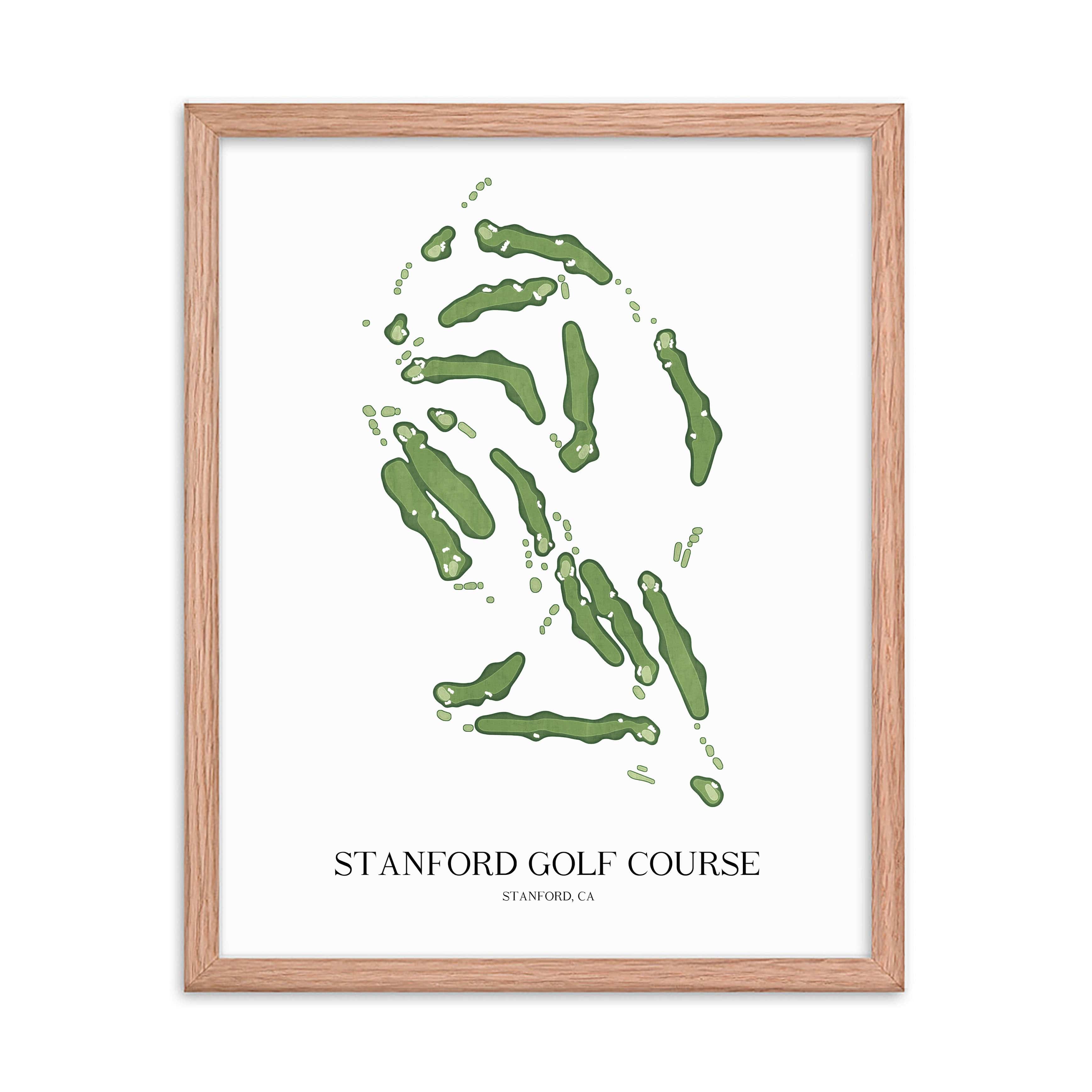 The 19th Hole Golf Shop - Golf Course Prints - Stanford Golf Course Golf Course Map Golf Map