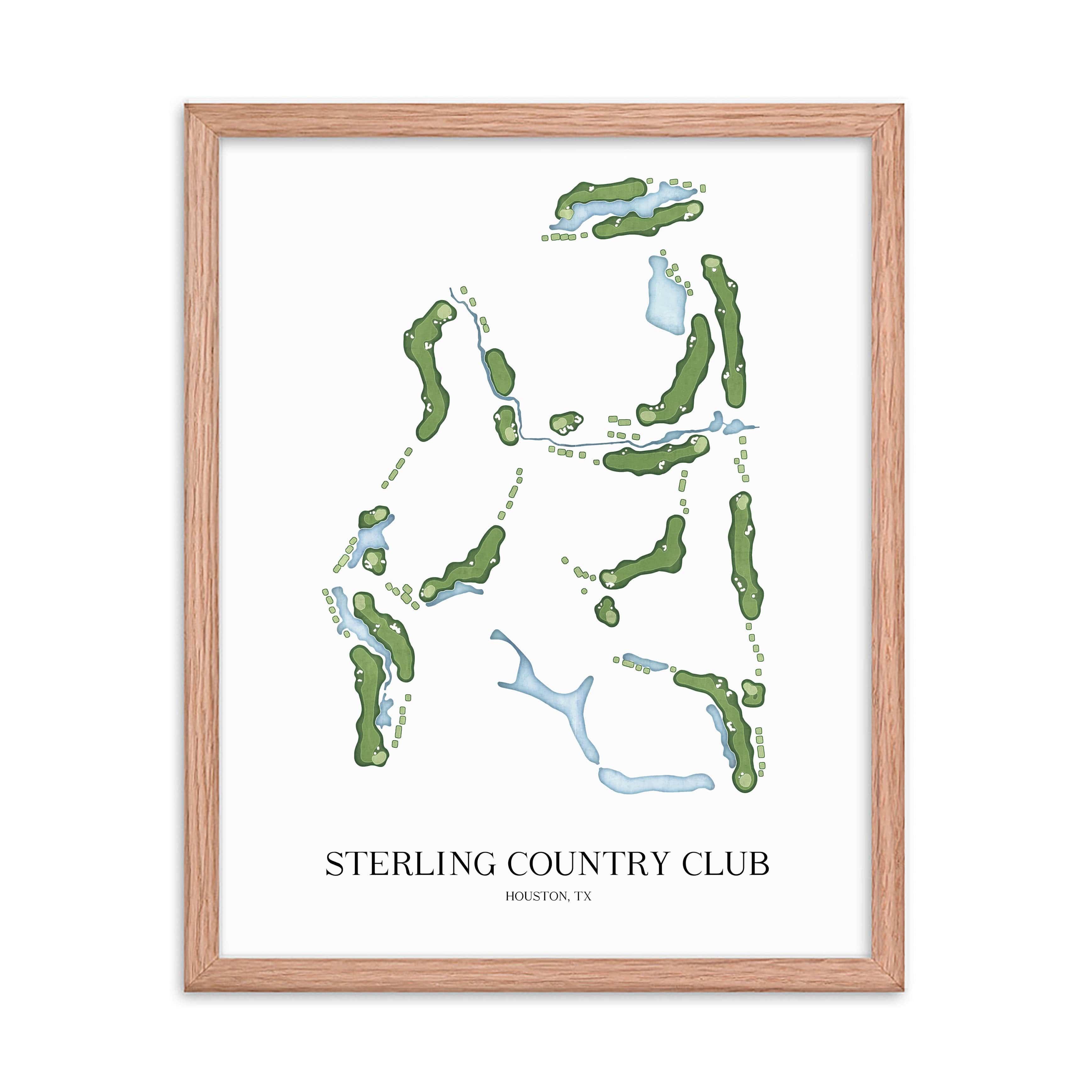 The 19th Hole Golf Shop - Golf Course Prints - Sterling Country Club Golf Course Map Golf Map
