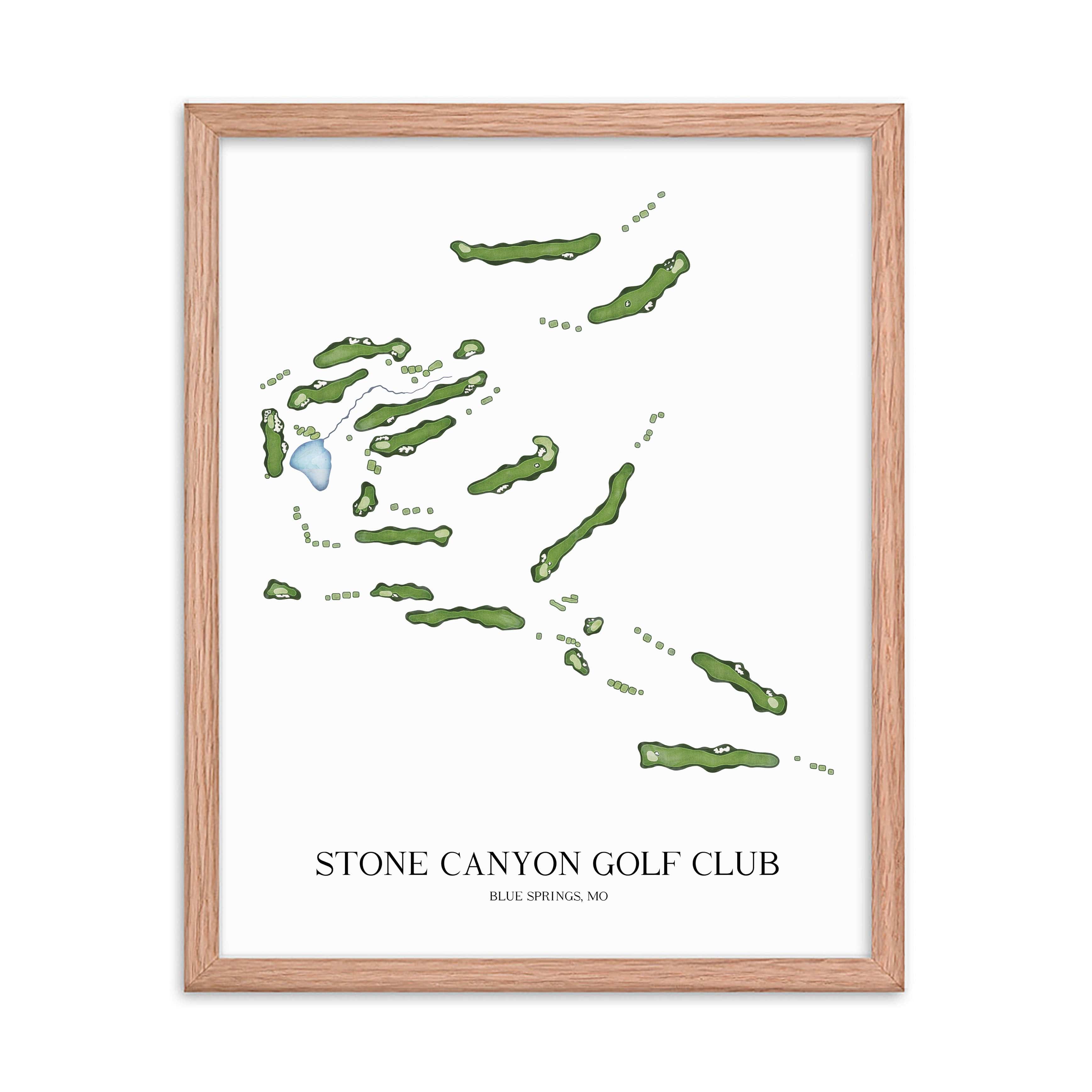 The 19th Hole Golf Shop - Golf Course Prints - Stone Canyon Golf Club Golf Course Map Golf Map